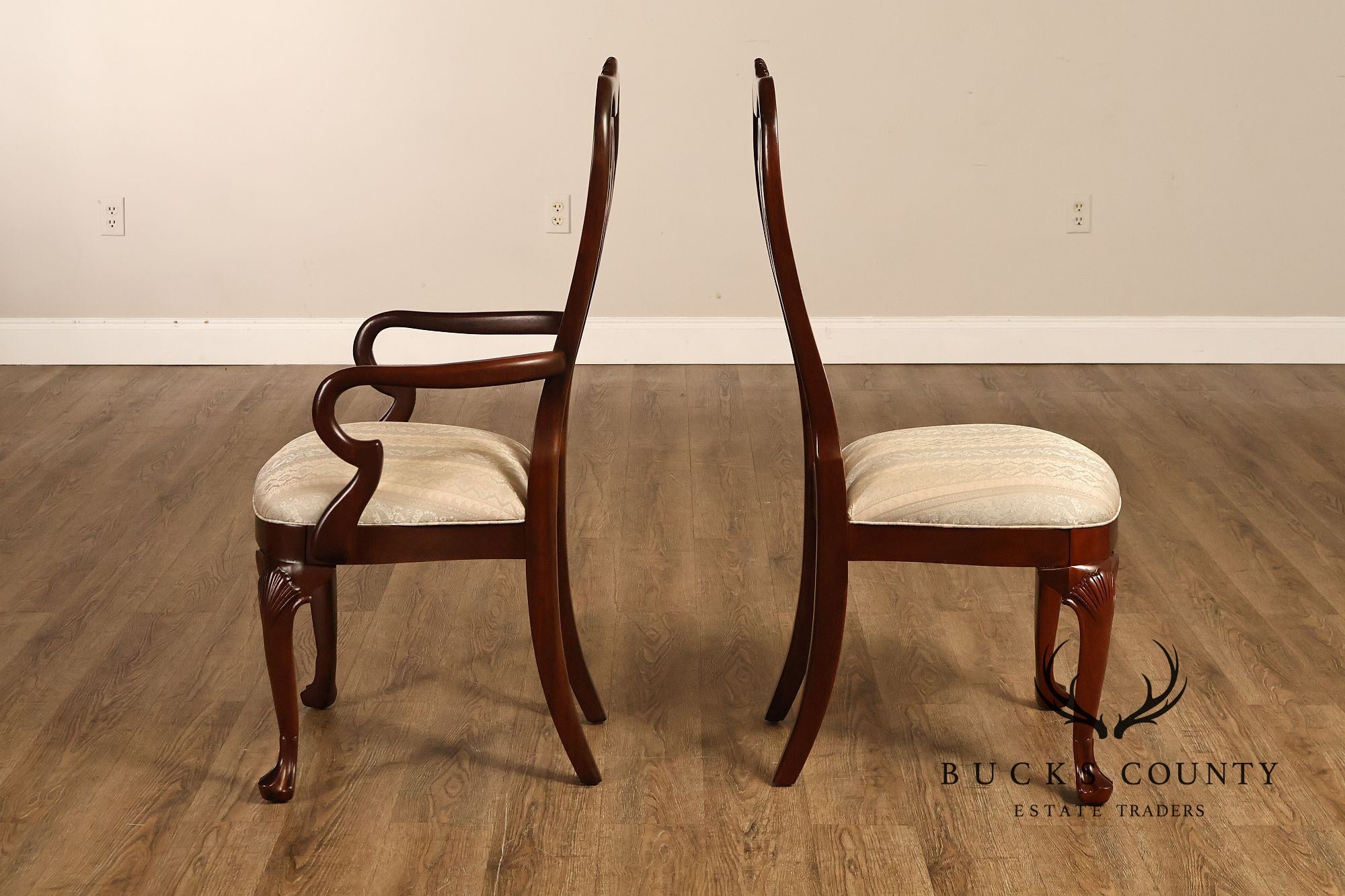 Ethan Allen '18th Century Mahogany' Set of Six Dining Chairs
