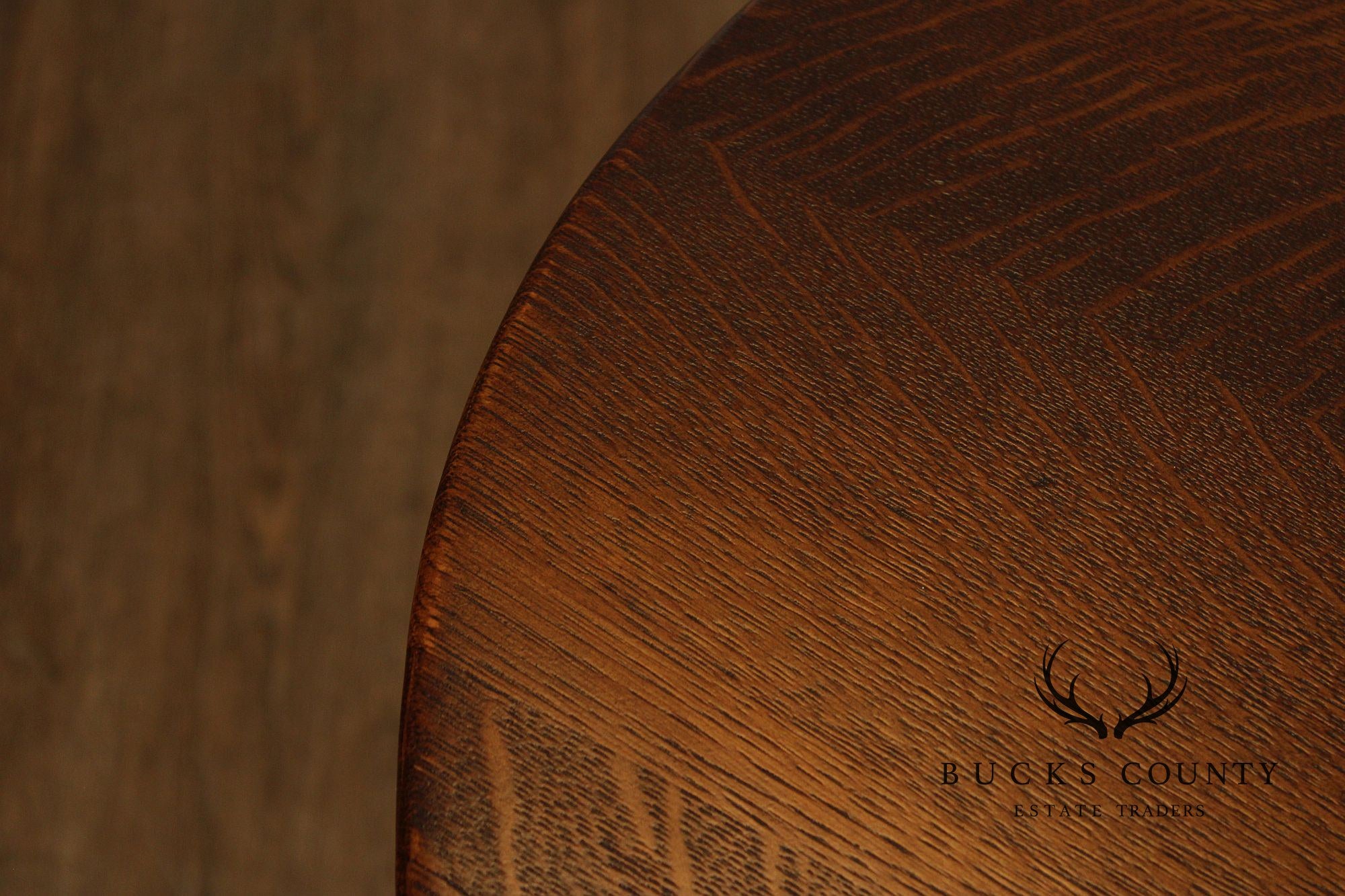Antique Stickley Brothers Mission Oak Oval Lamp Table