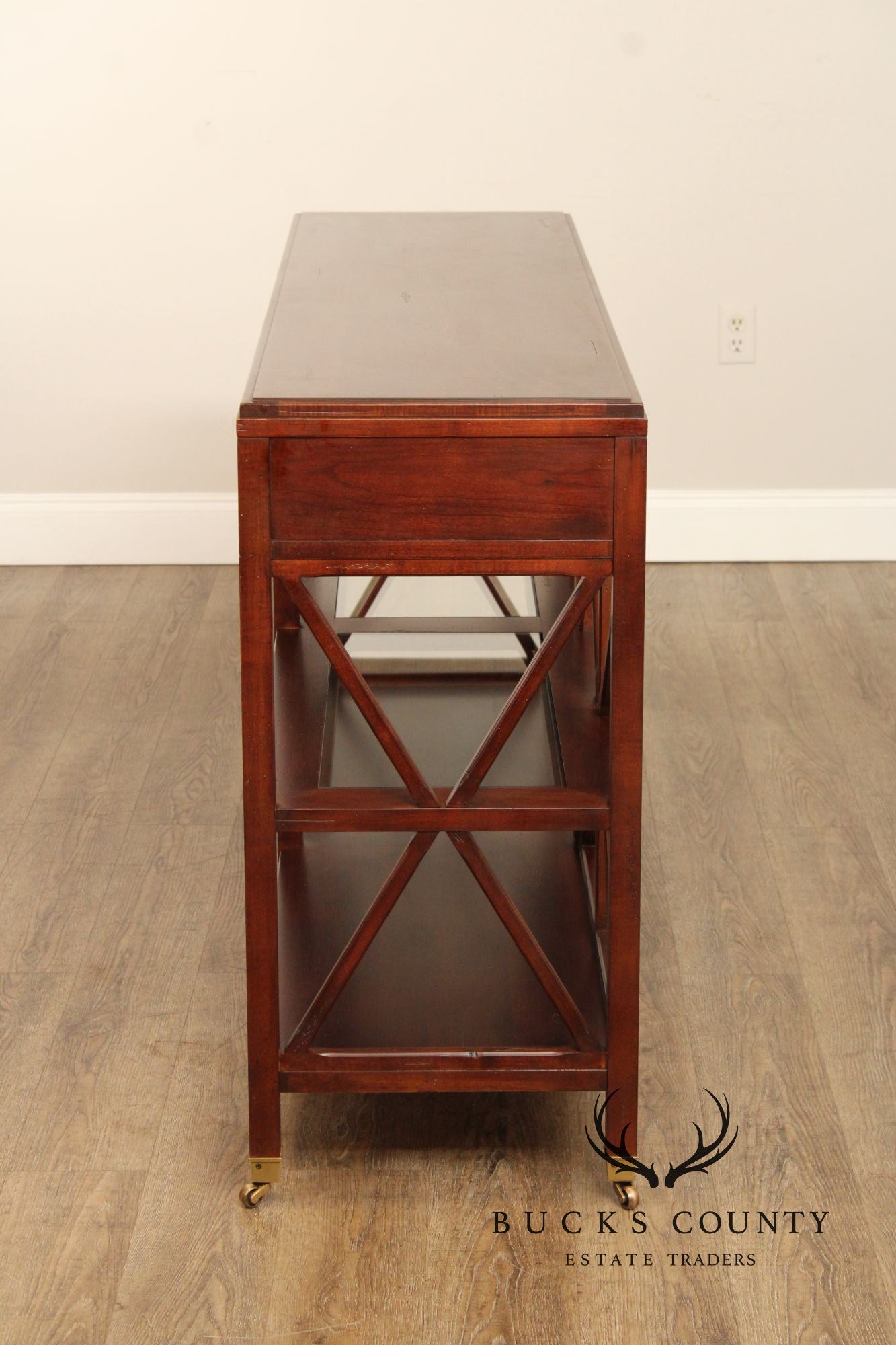 Hickory White Regency Style Console Table