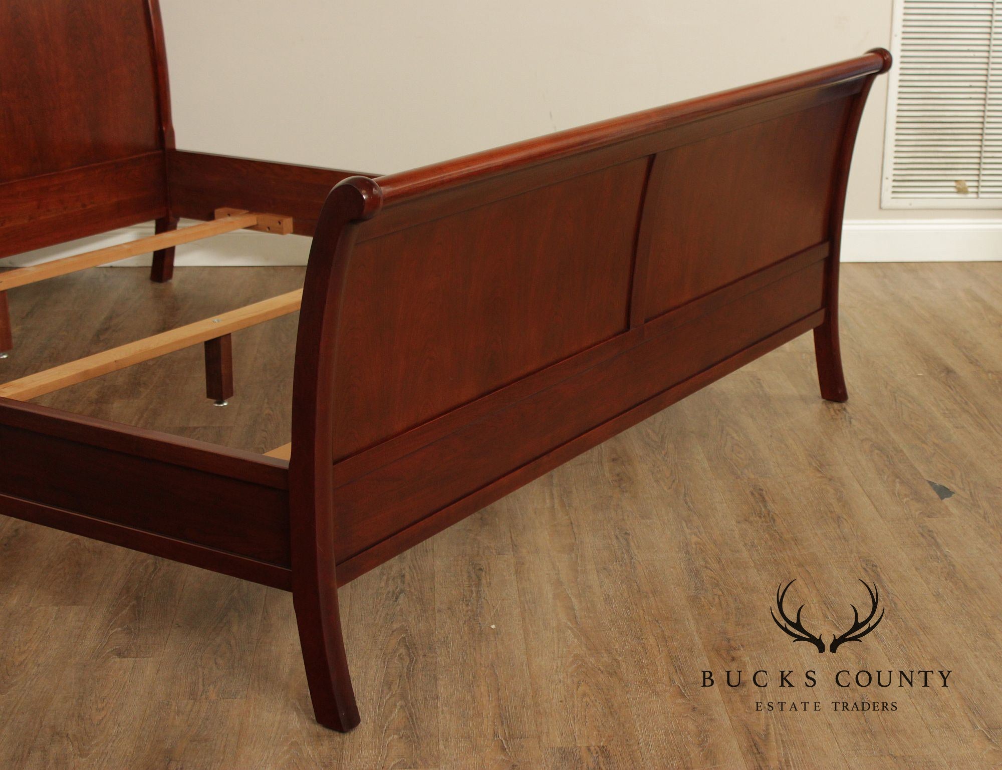 Stickley Traditional Style Cherry King Sleigh Bed