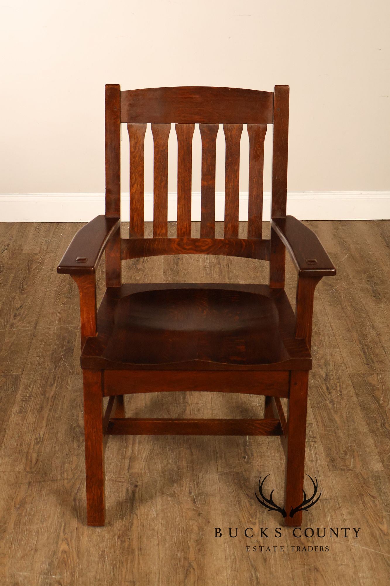 Stickley Mission Collection Set of Six Cottage Oak Dining Chairs