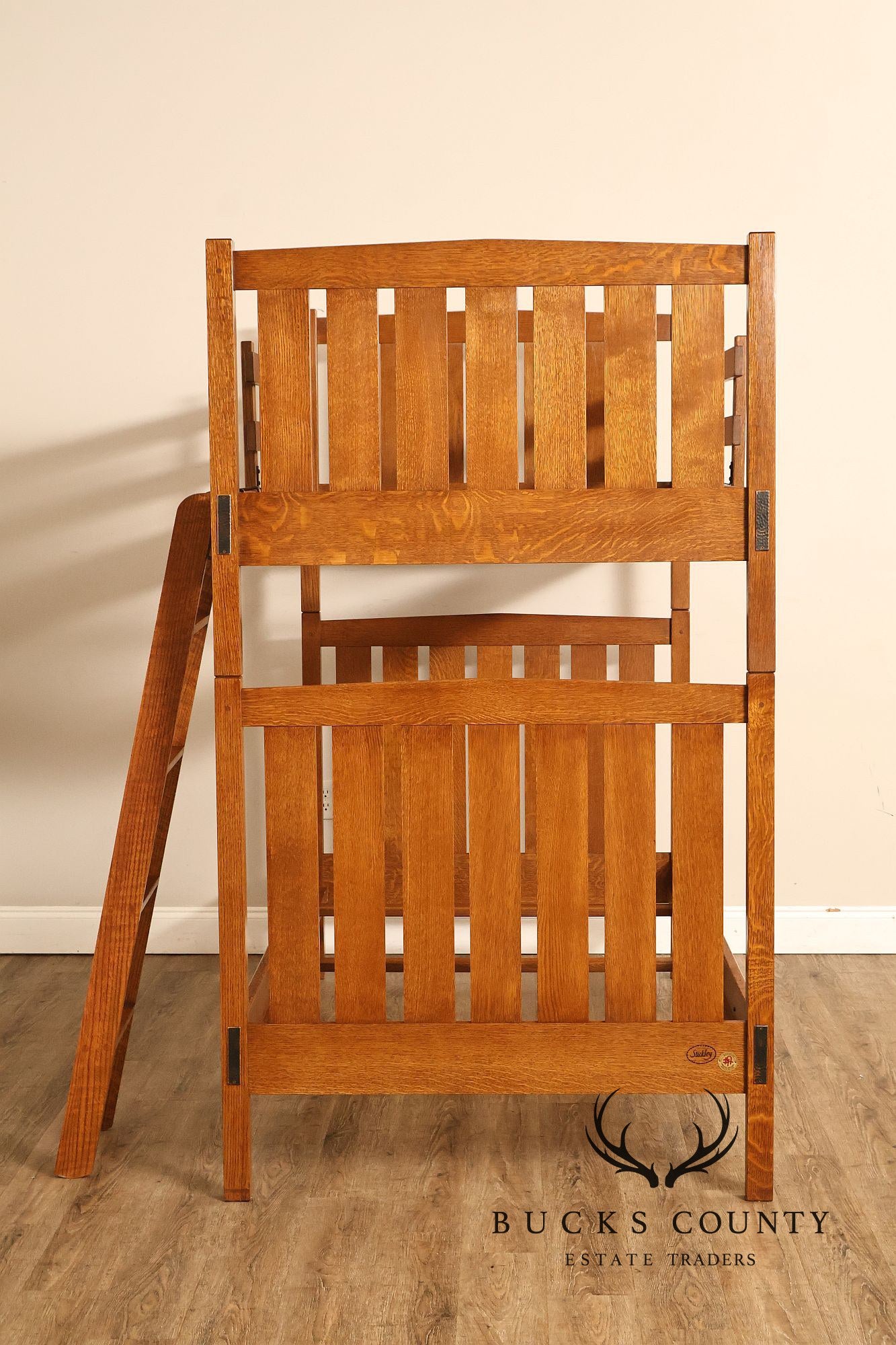 Stickley Mission Collection Oak Twin Over Twin Bunk Bed