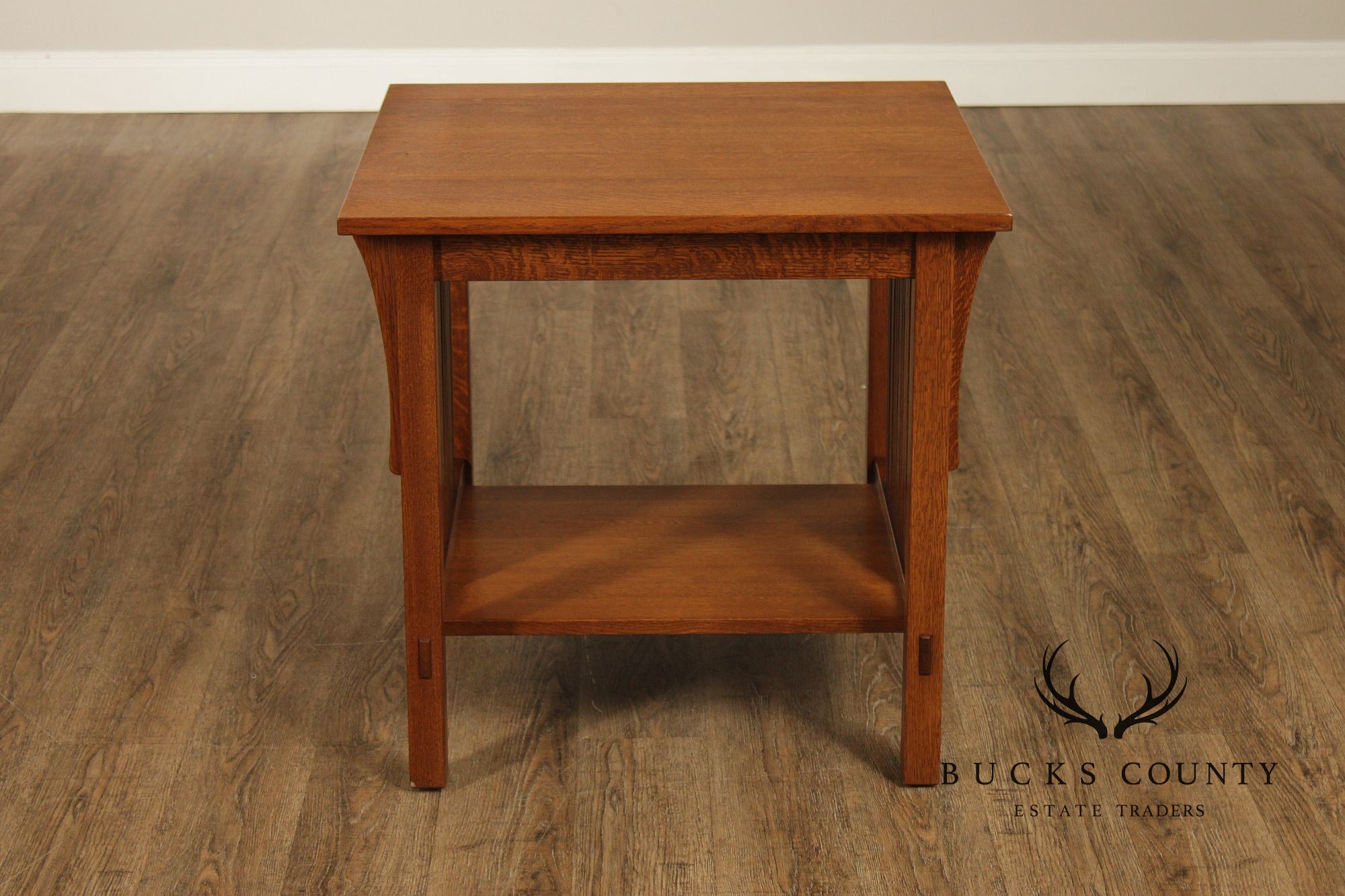 Stickley Mission Collection Oak Spindle Lamp Table