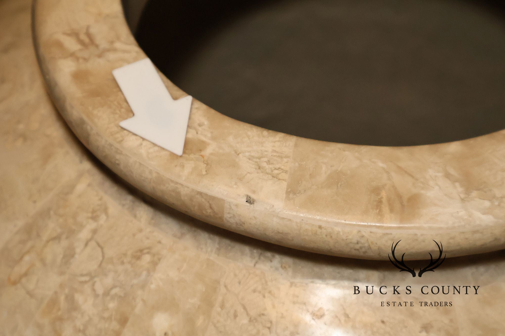 Contemporary Tessellated Stone Floor Vase