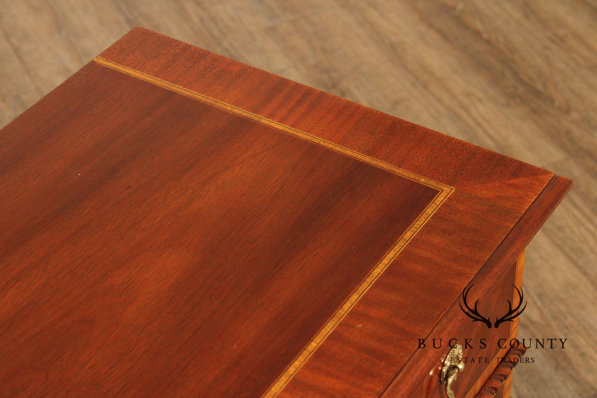 Councill Craftsmen Georgian Style Banded Mahogany Buffet Sideboard
