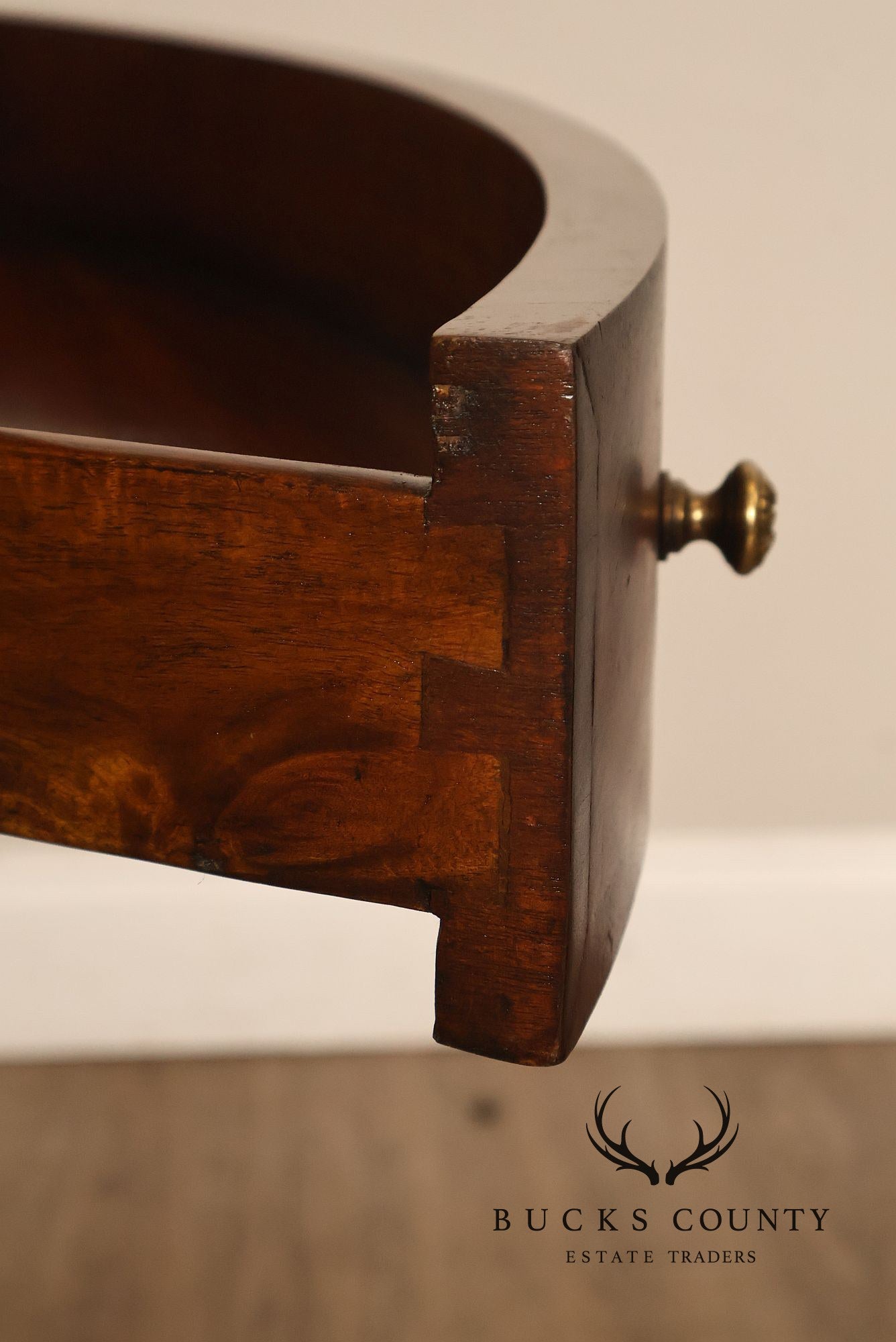Maitland Smith Inlaid Demilune Console Games Table