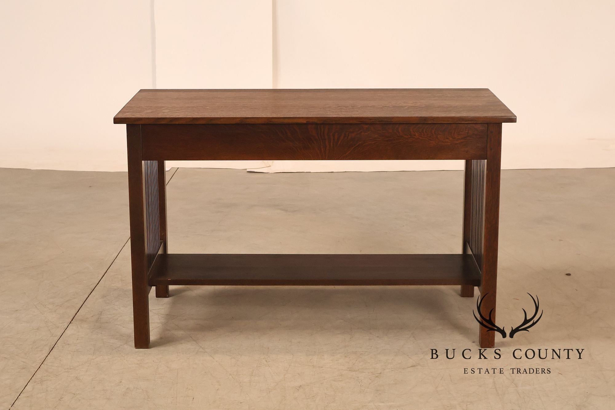 Stickley Mission Collection Oak Spindle Library Desk