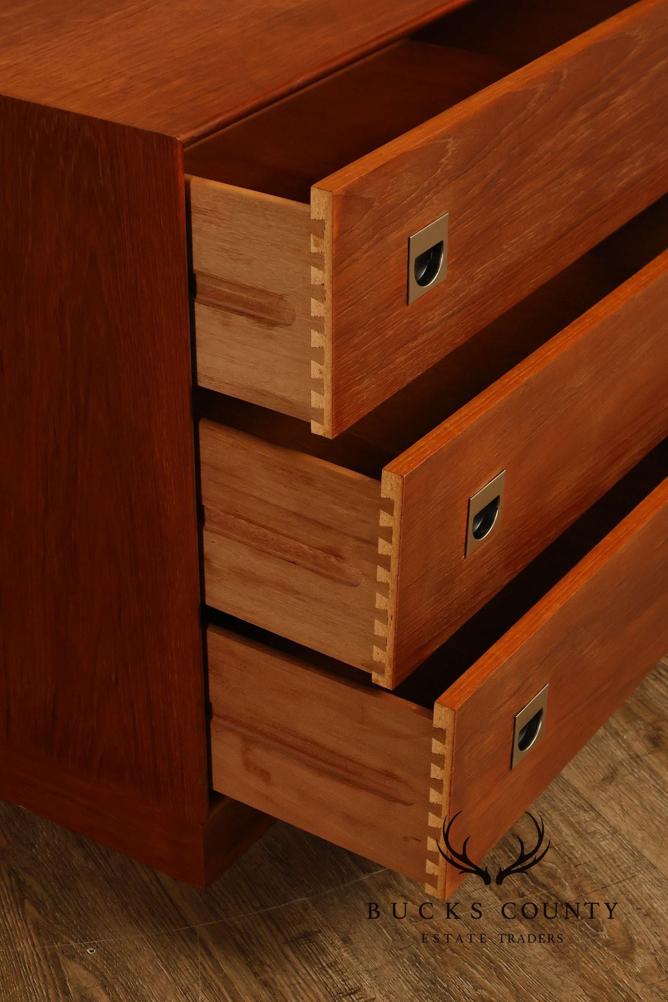 Mid Century Modern Teak Three Drawer Dresser