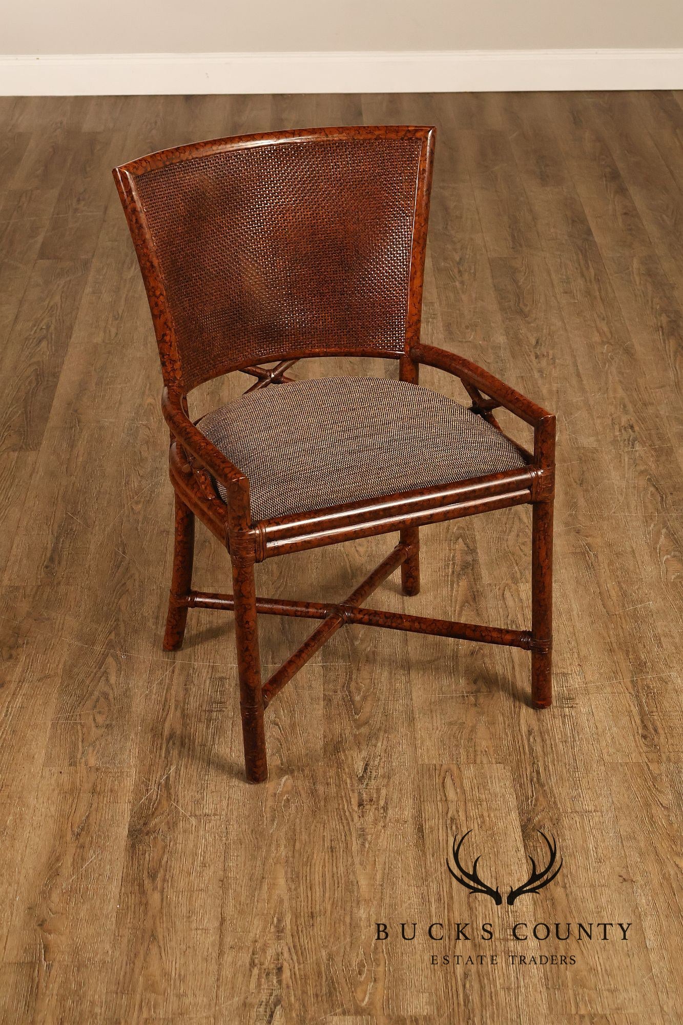 Ficks Reed Set of Four Woven Rattan Dining Chairs