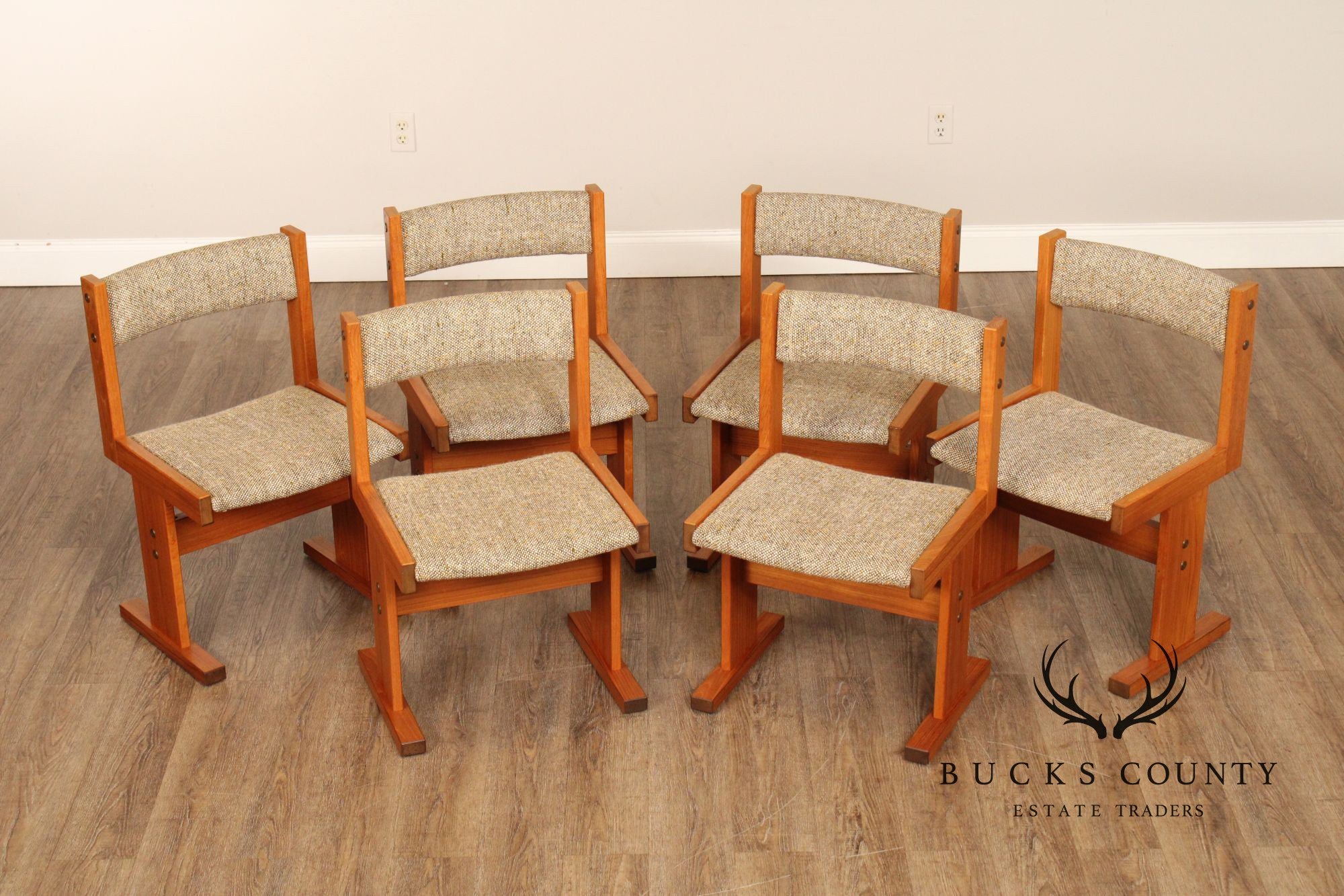 Gangsø Møbler Danish Modern Style Set of Six Teak Dining Chairs