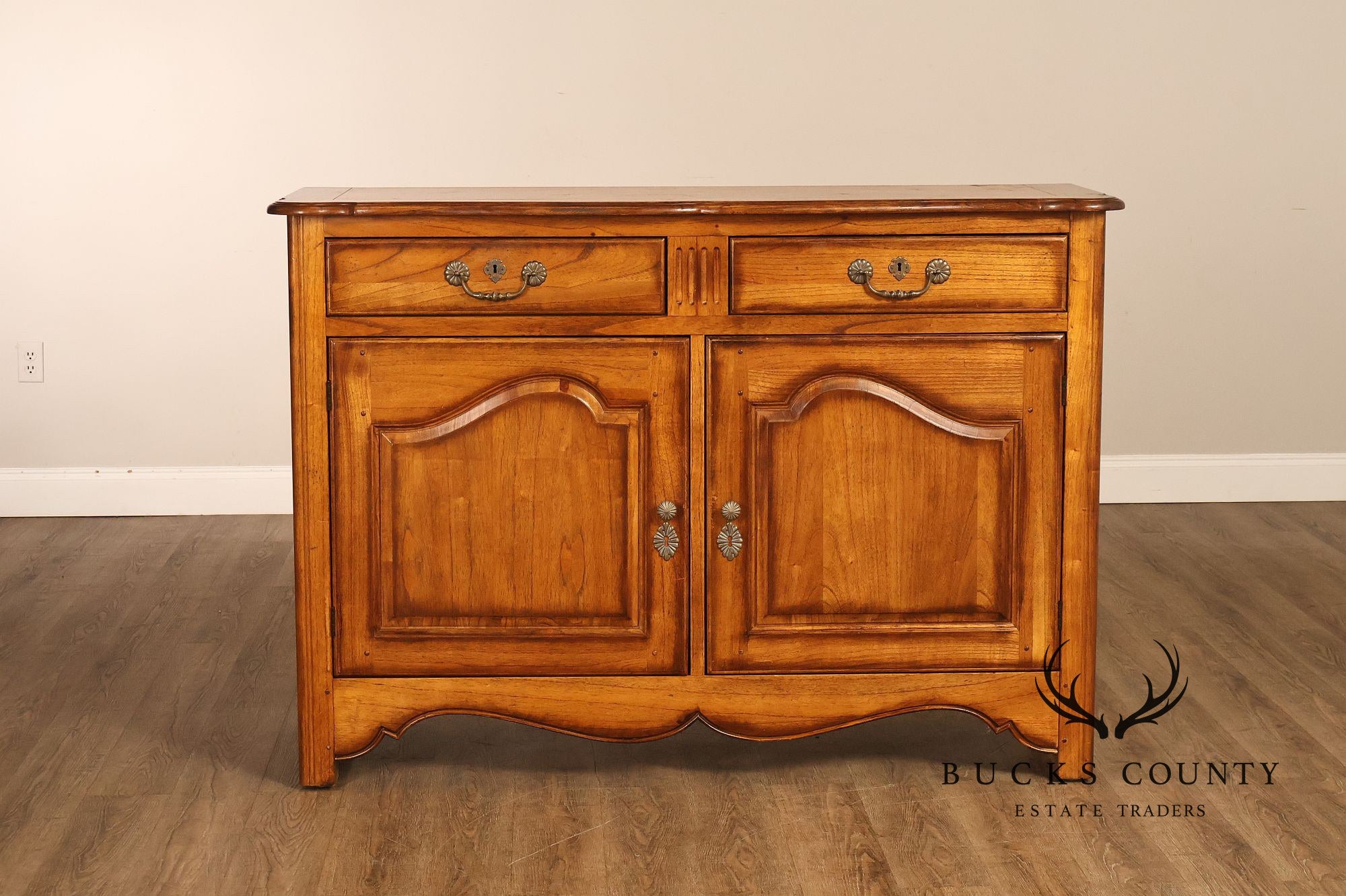 Hekman French Country Style Oak Two-Door Server