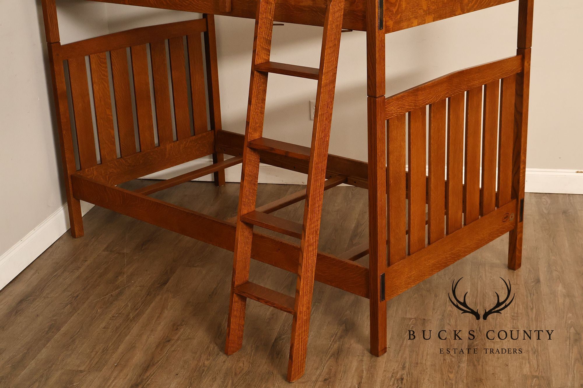 Stickley Mission Collection Oak Twin Over Twin Bunk Bed