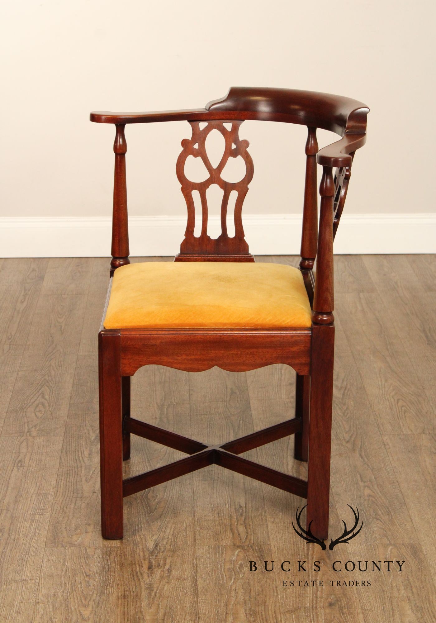 Hickory Chair Chippendale Style Mahogany Corner Chair