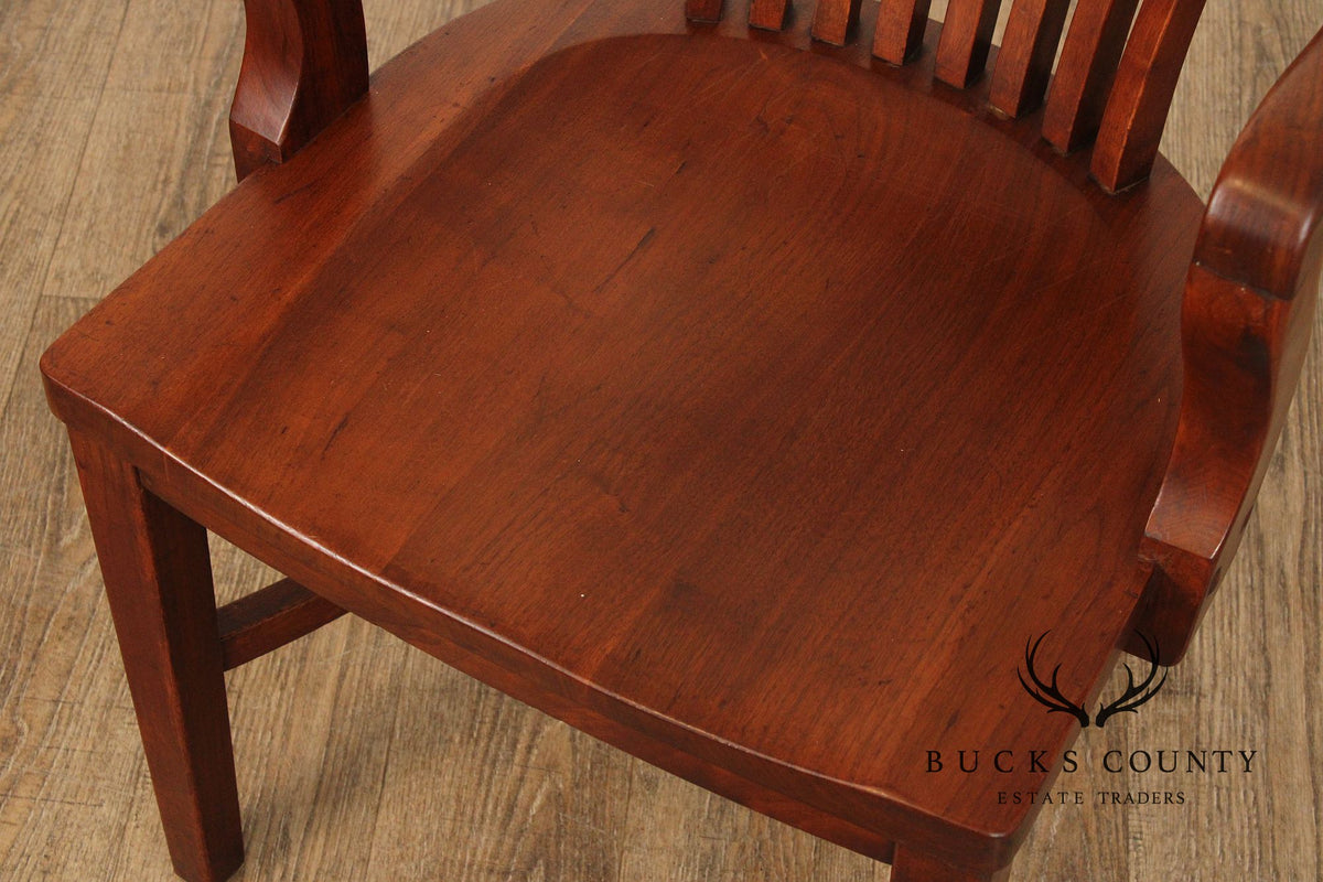 The Milwaukee Chair Co. Assembled Set Of Five Solid Walnut Bankers Chairs