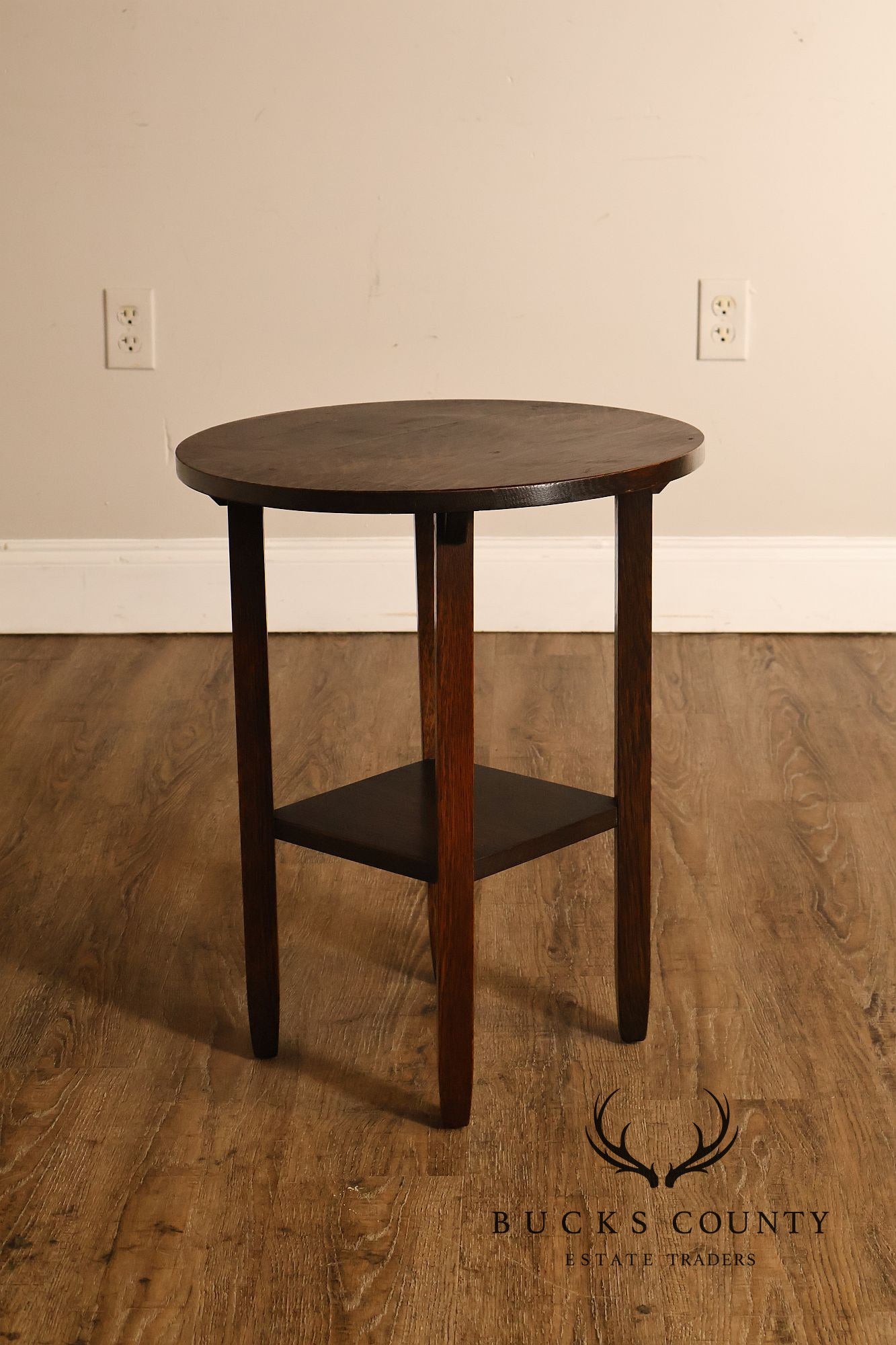 Limbert Mission Quartersawn Oak Round End Table