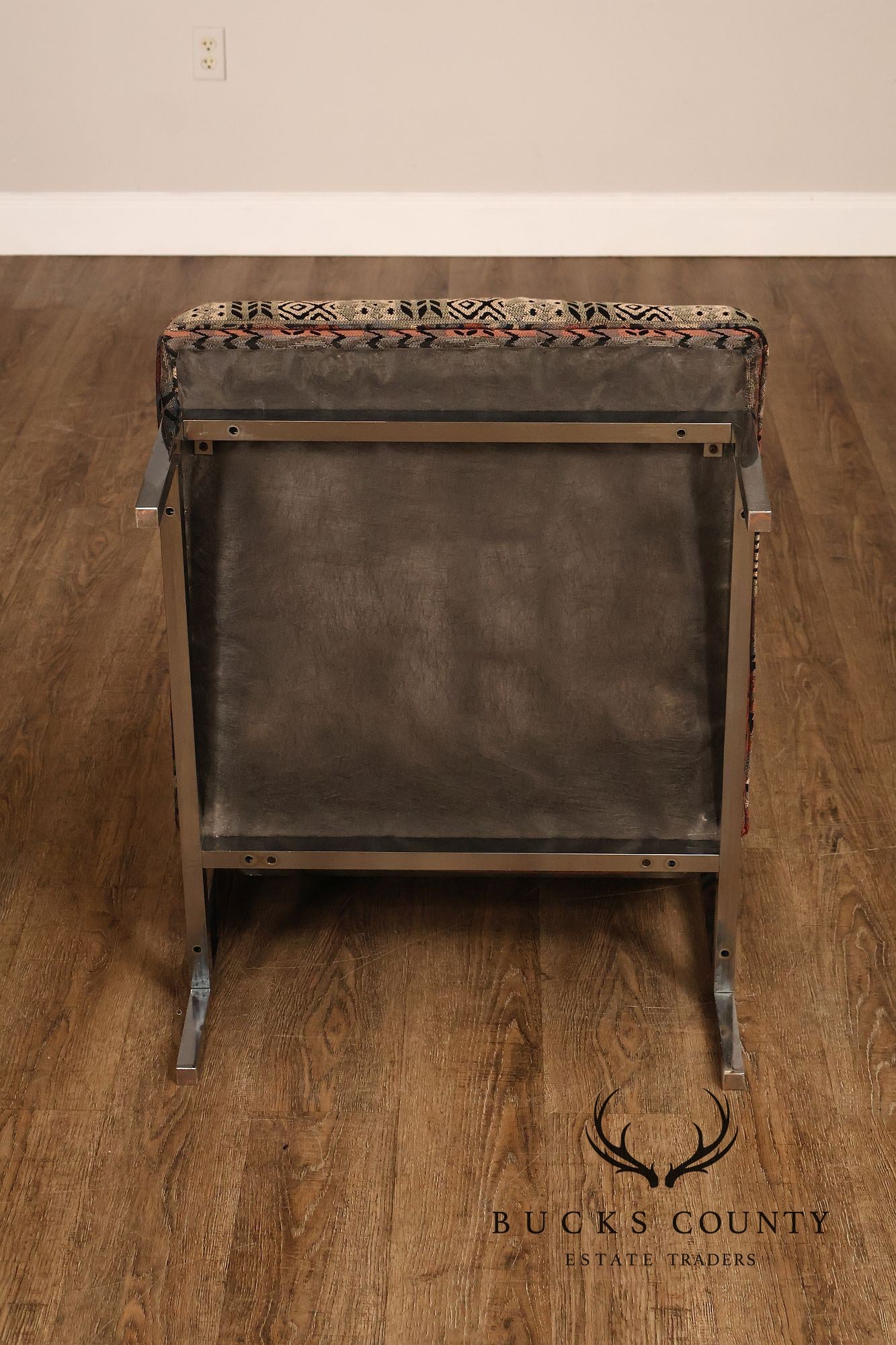 Florence Knoll Mid Century Modern Pair of Chrome Lounge Chairs