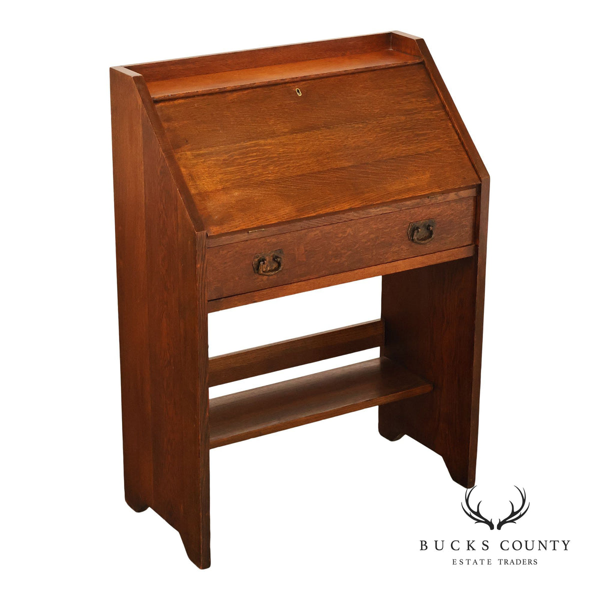 Antique Lifetime Furniture Arts And Crafts Mission Oak Drop Front Desk