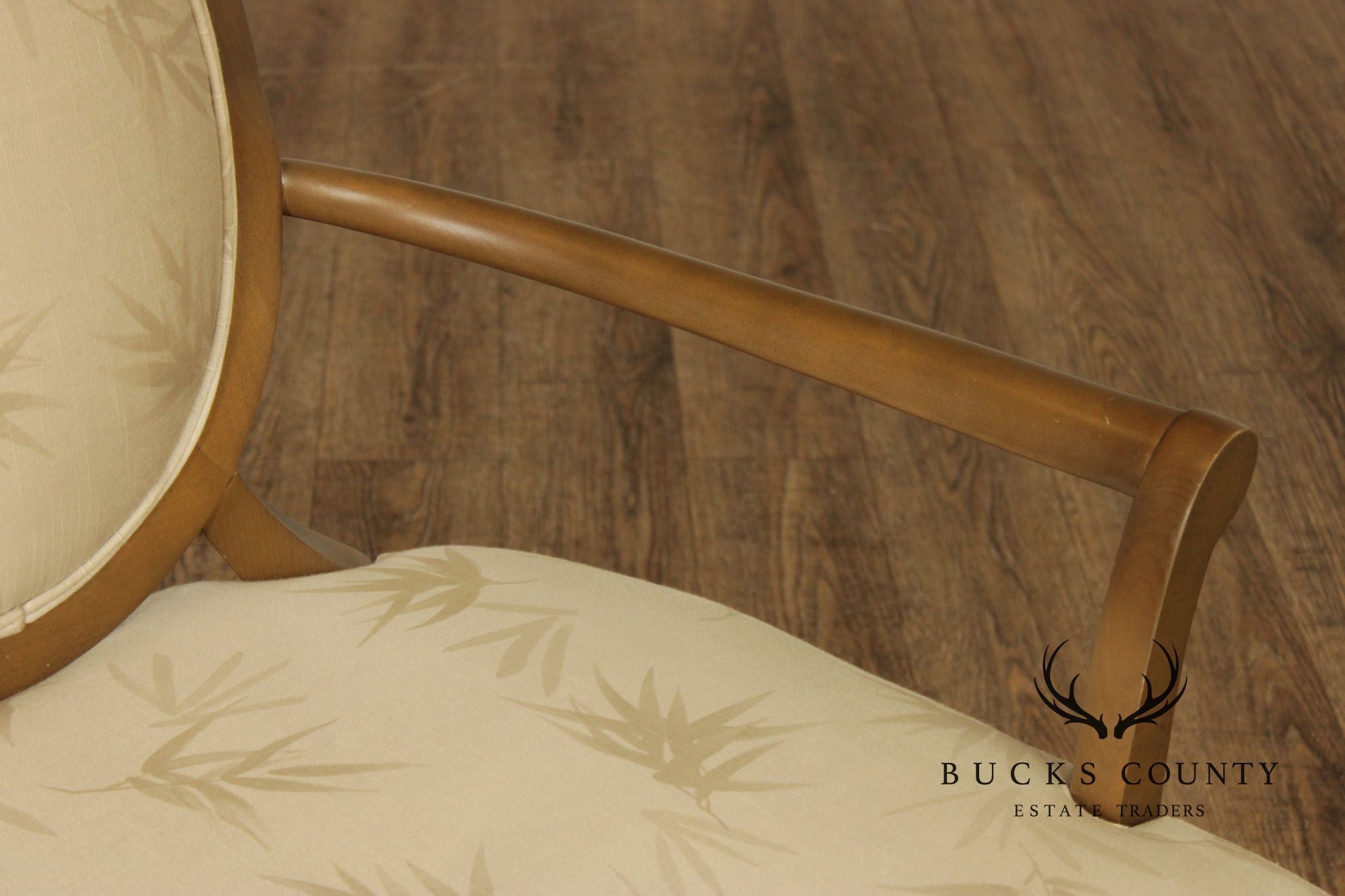 Precedent Modern Art Deco Style Giltwood Lounge Chair