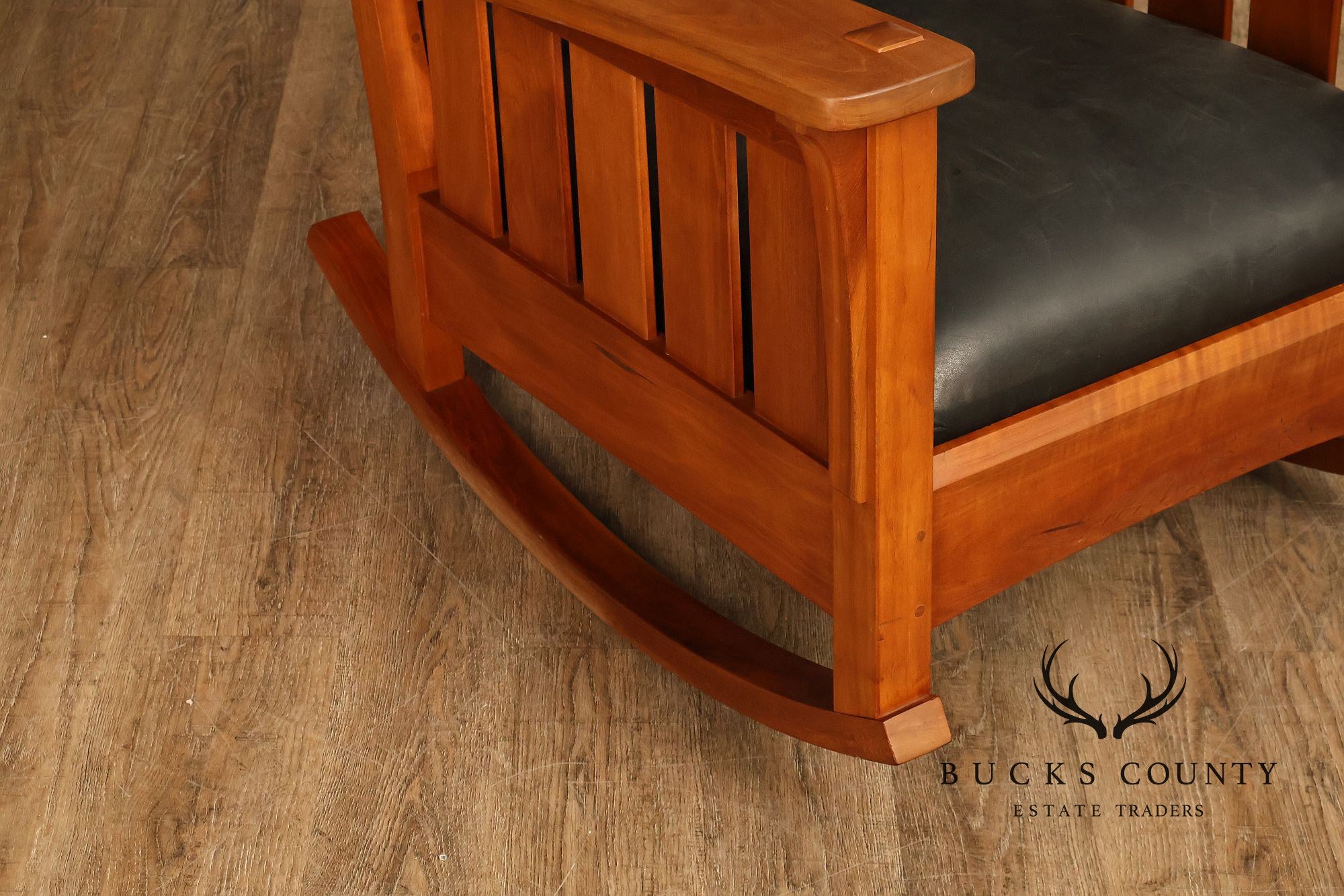 Stickley Mission Collection Cherry and Leather Rocker