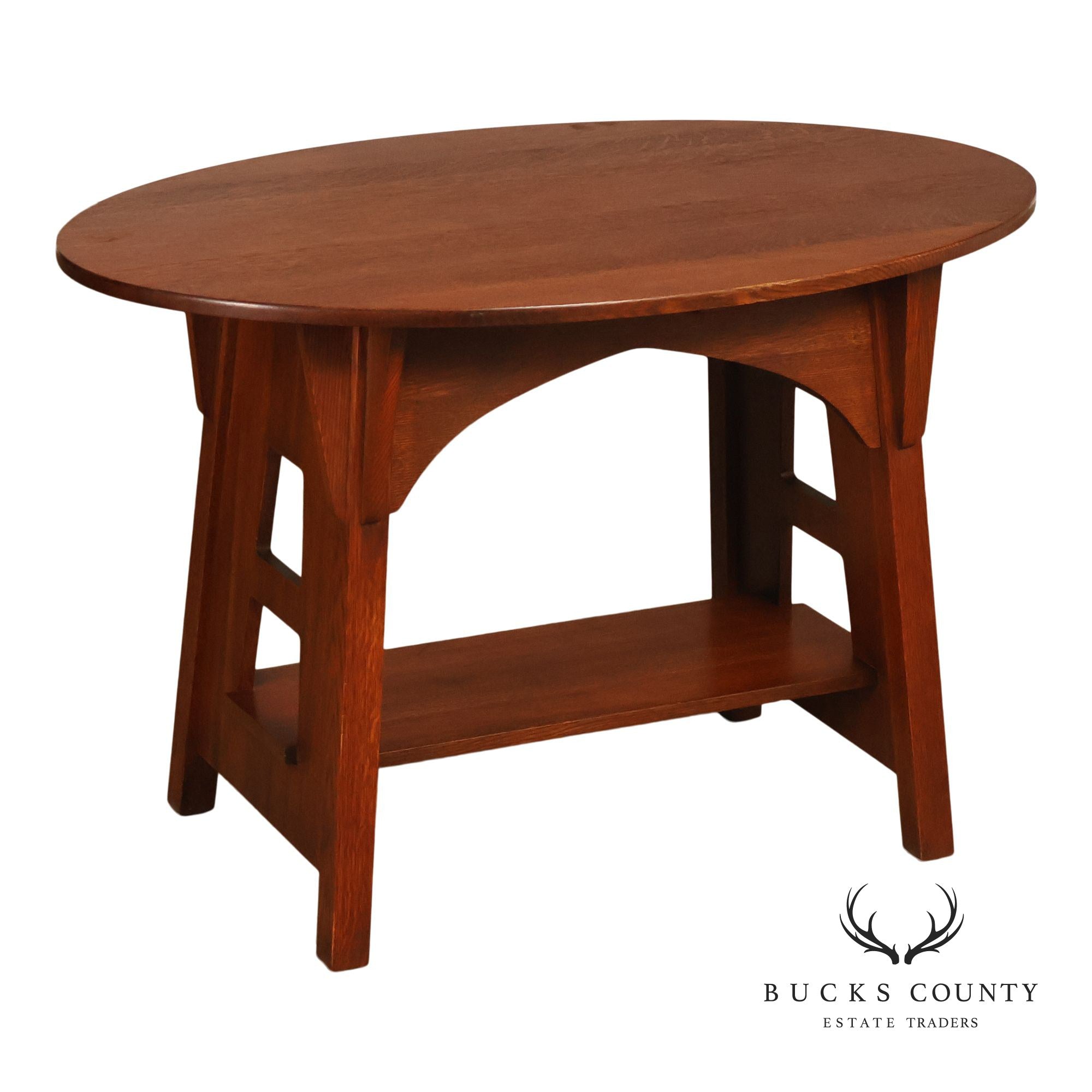 Stickley Mission Collection Oak Limbert Library Table