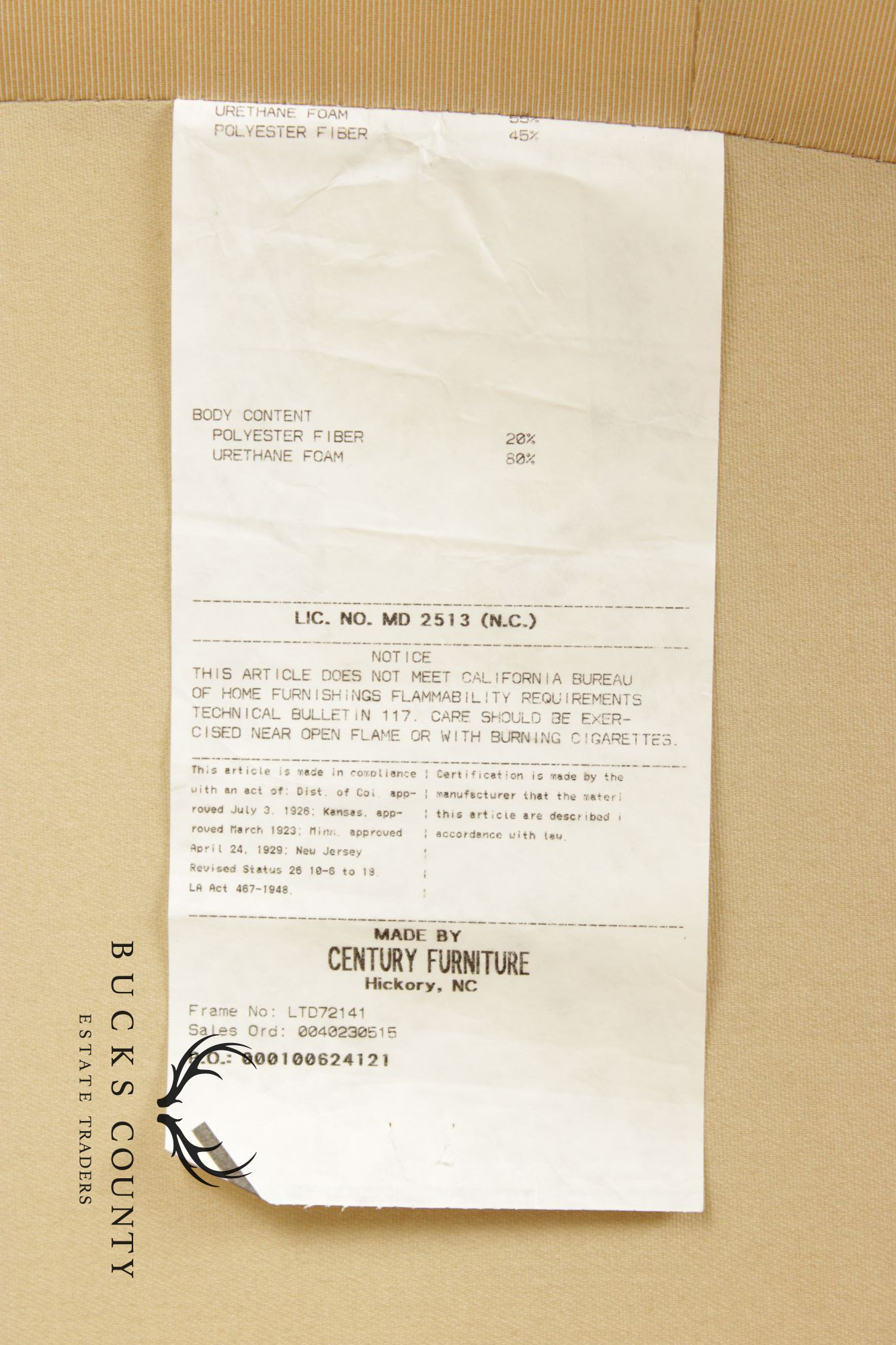 Century Furniture Pair of Upholstered Slipper Chairs