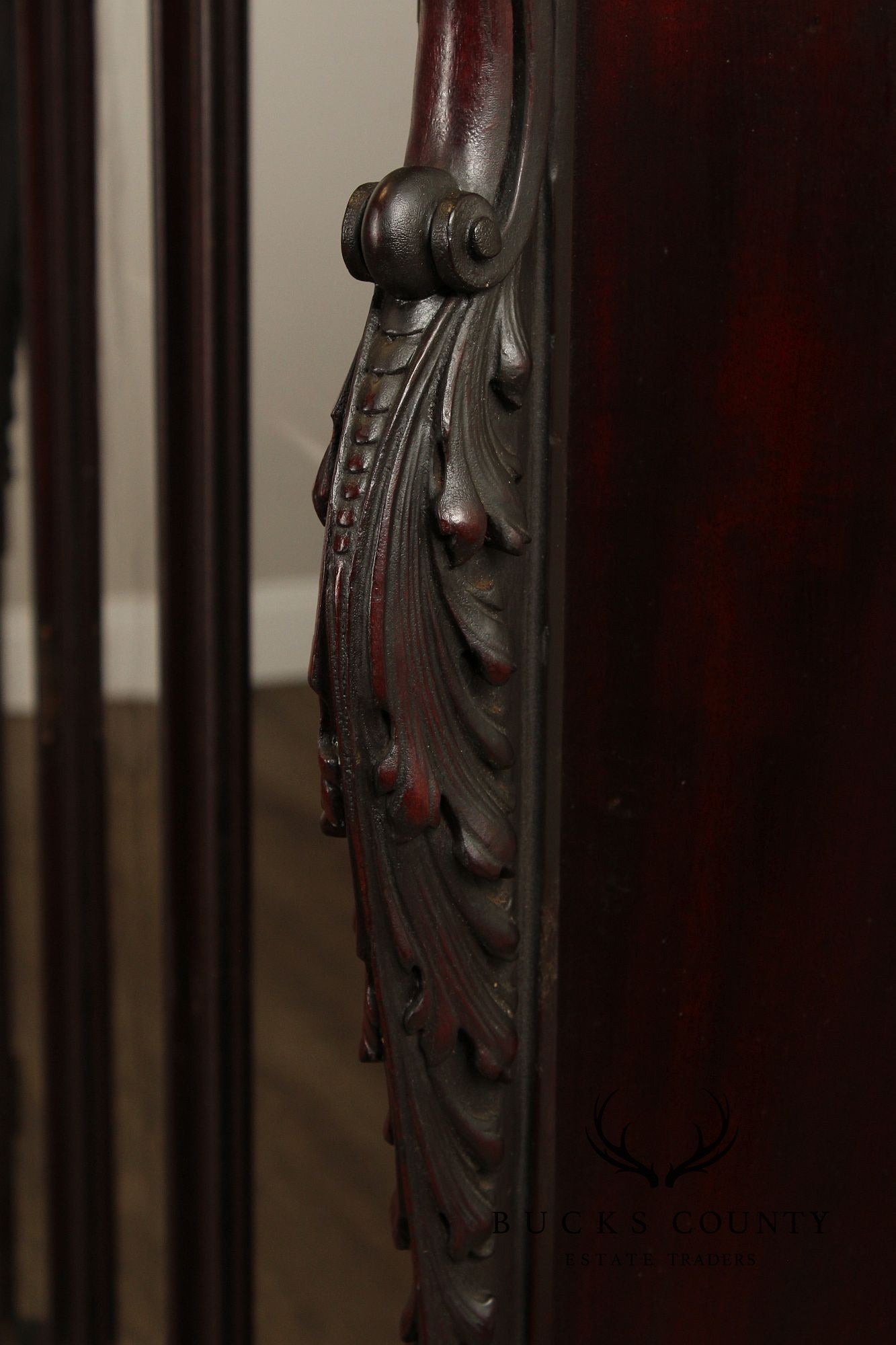 Antique Renaissance Revival Carved Mahogany Bookcase