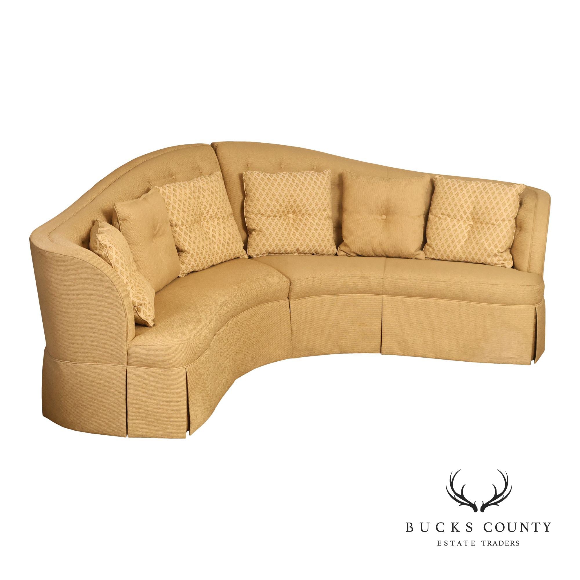 Thomasville Bogart Collection Curved Corner Sofa