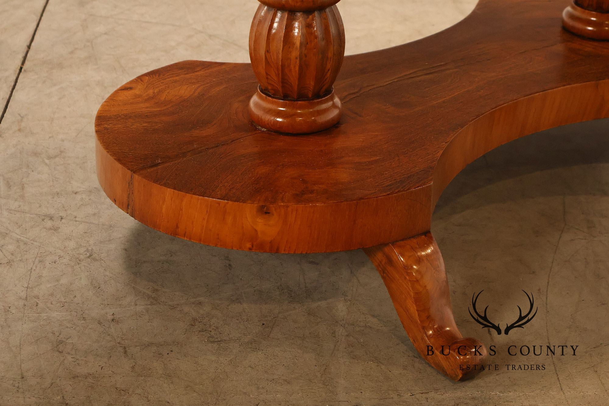 Antique Burlwood Biedermeier Drop Leaf Table