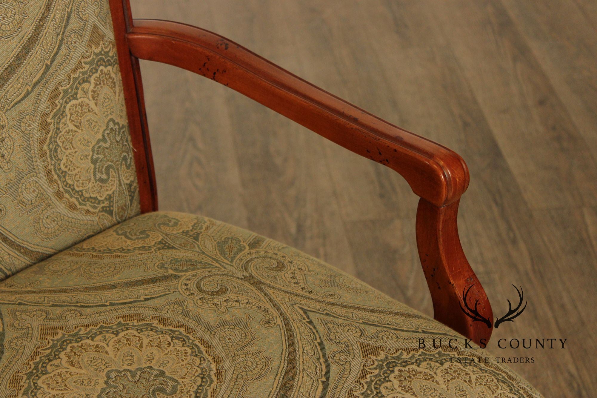 Hickory White Italian Provincial Set Of Eight Upholstered Dining Chairs