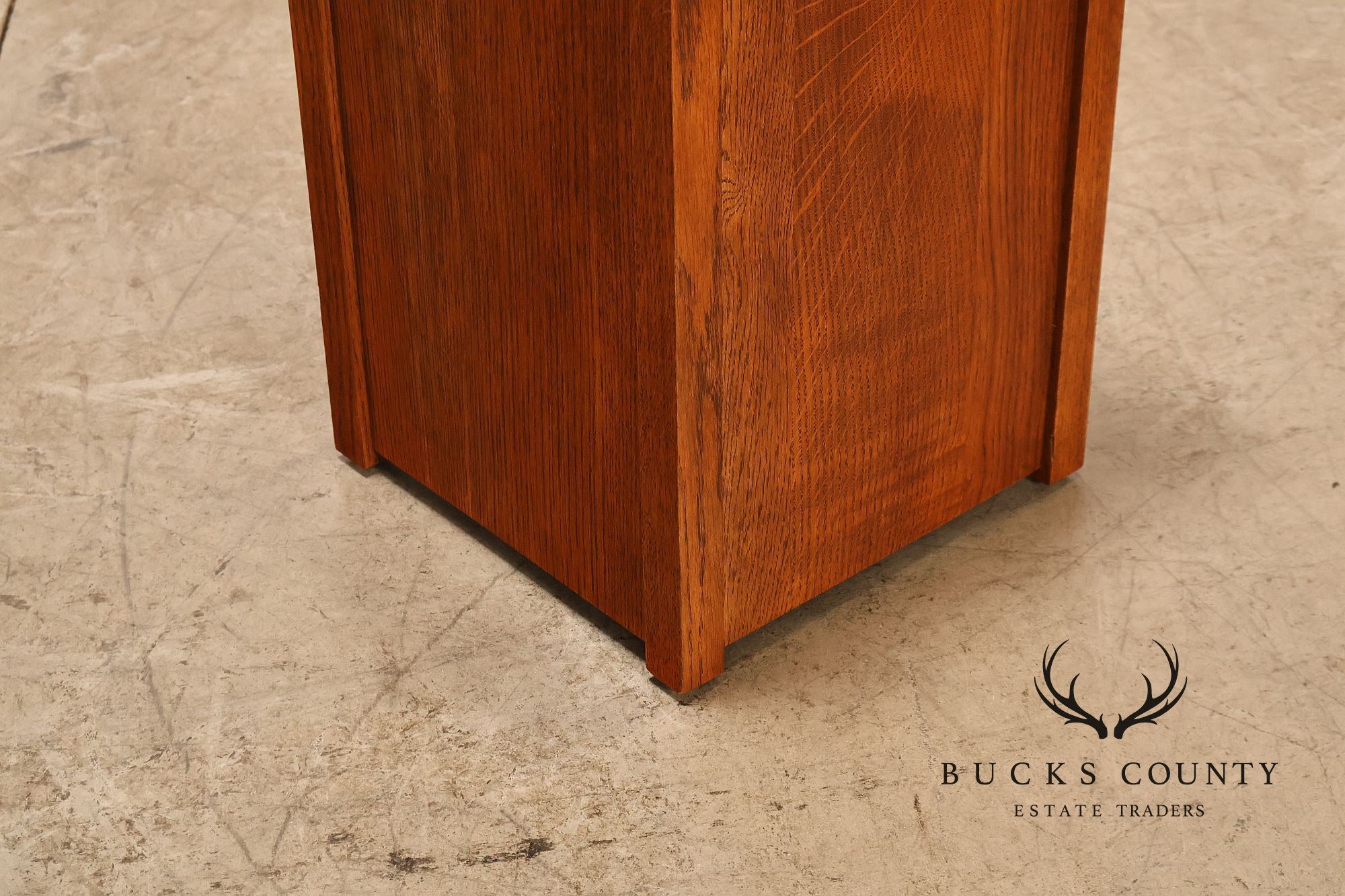Stickley Mission Collection Oak Wastebasket