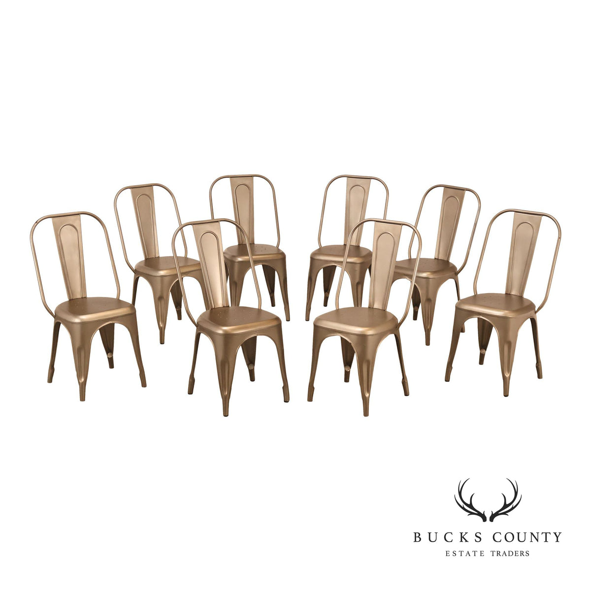 Restoration Hardware Set of Eight 'Remy' Dining Chairs