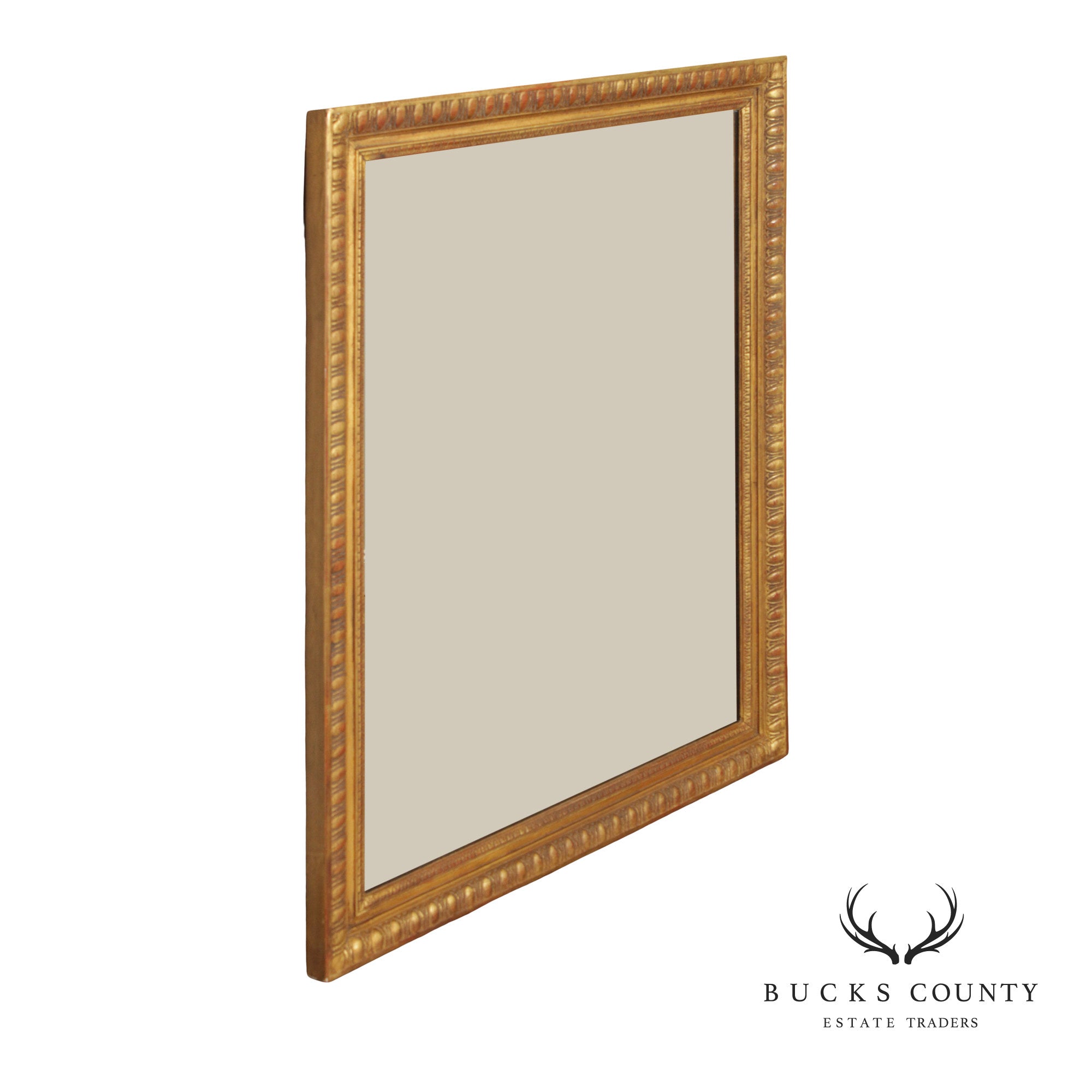 Vintage Giltwood Rectangular Carved Wall Mirror