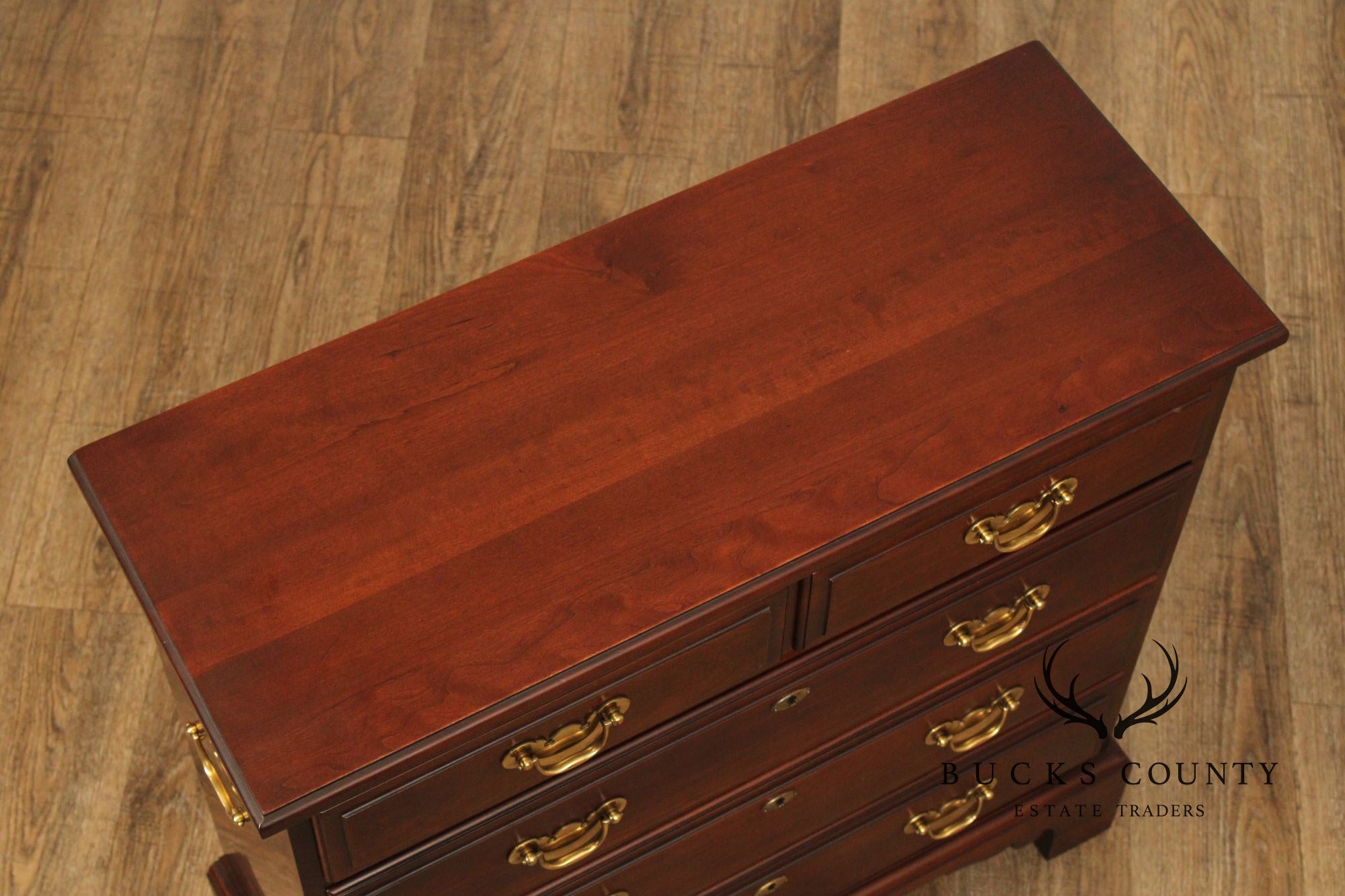 Statton Chippendale Style Cherry Chest of Drawers