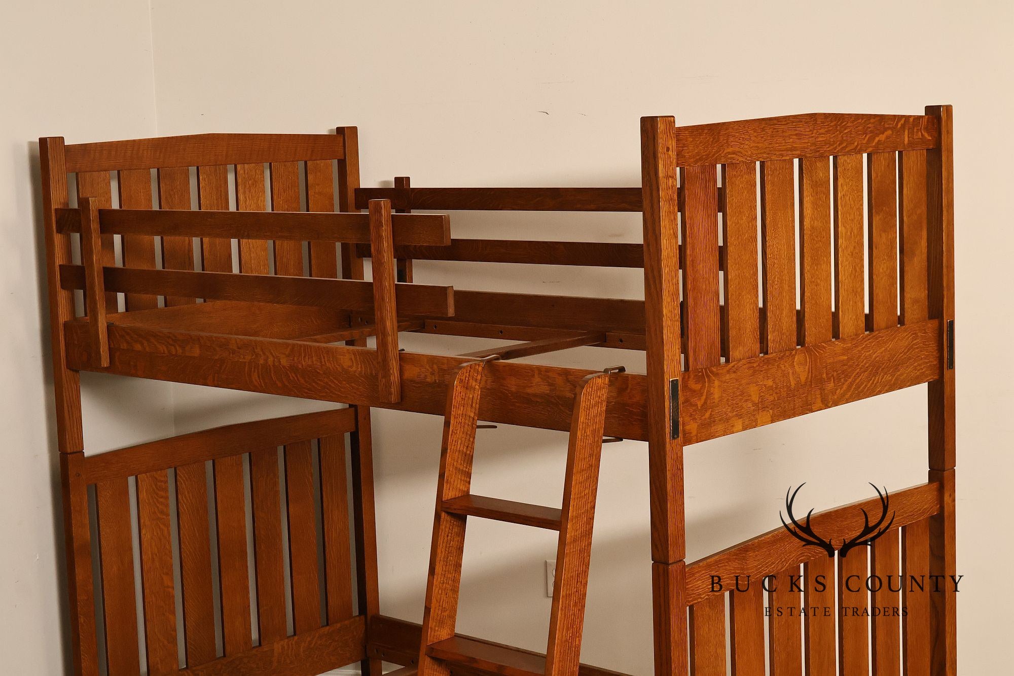 Stickley Mission Collection Oak Twin Over Twin Bunk Bed