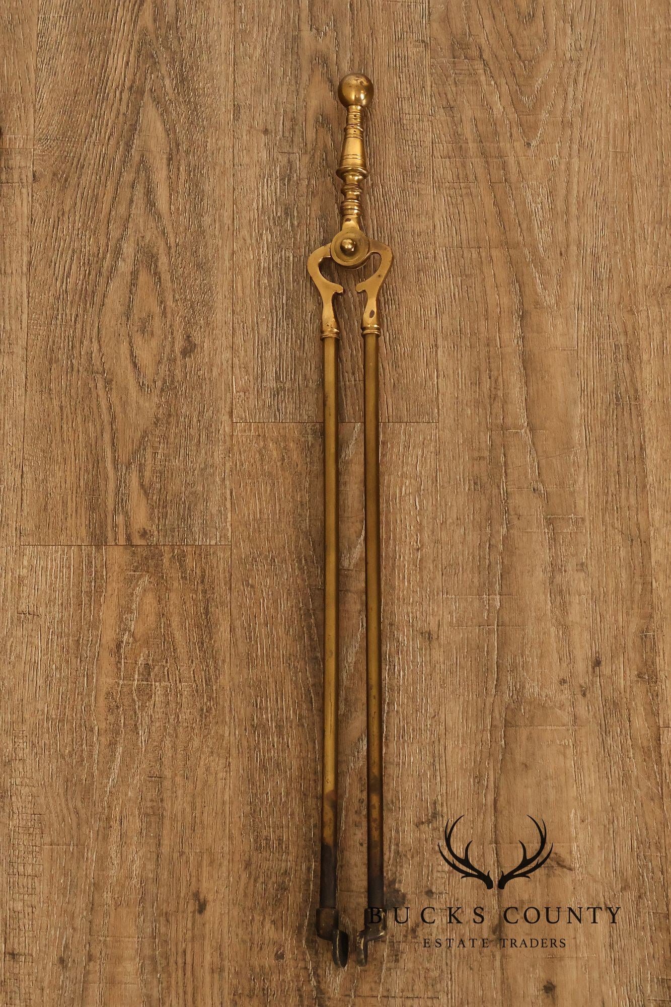 Traditional Brass Fireplace Four-Piece Tool Set
