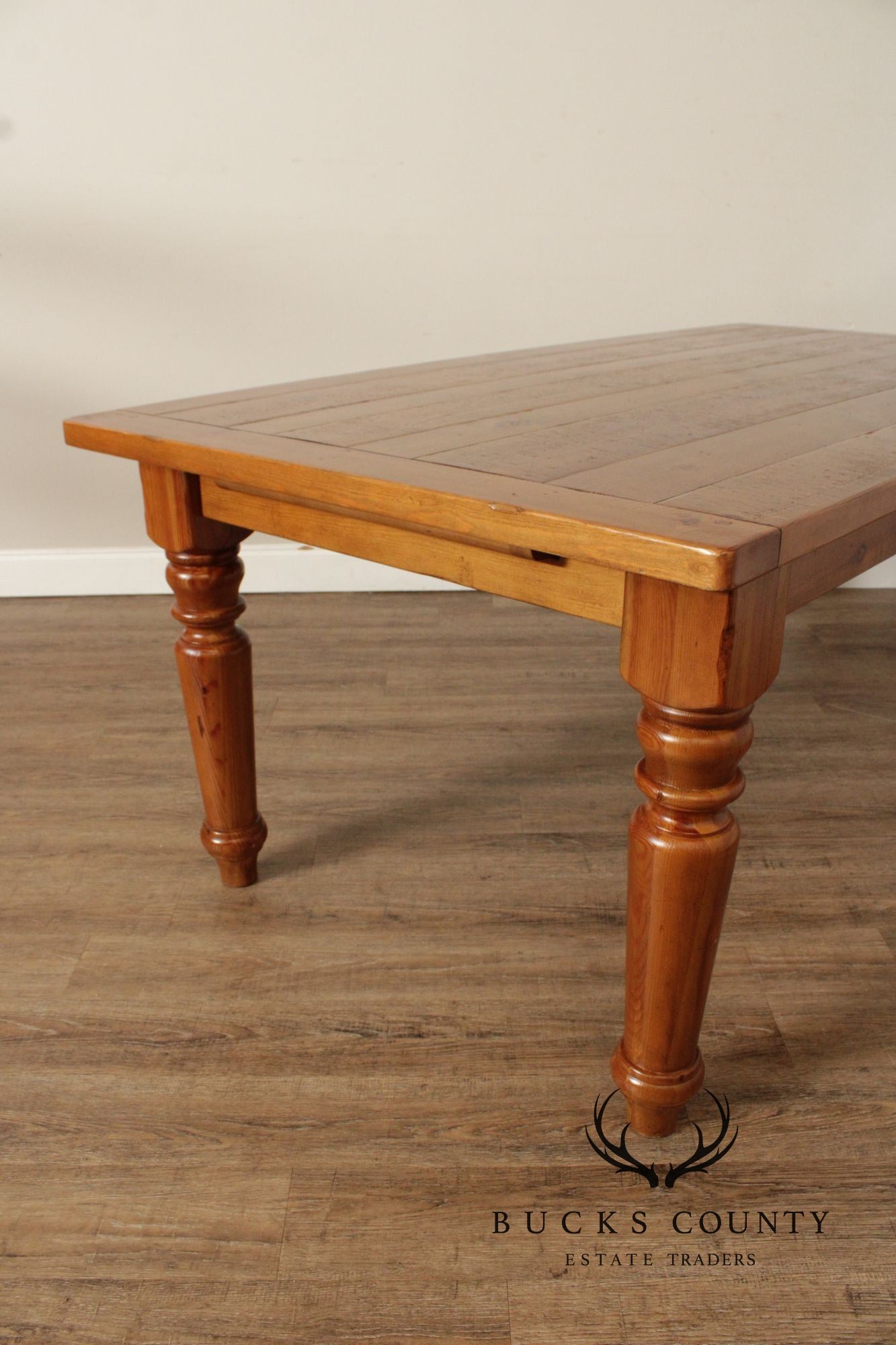 Pottery Barn Farmhouse Style Pine Extending Dining Table