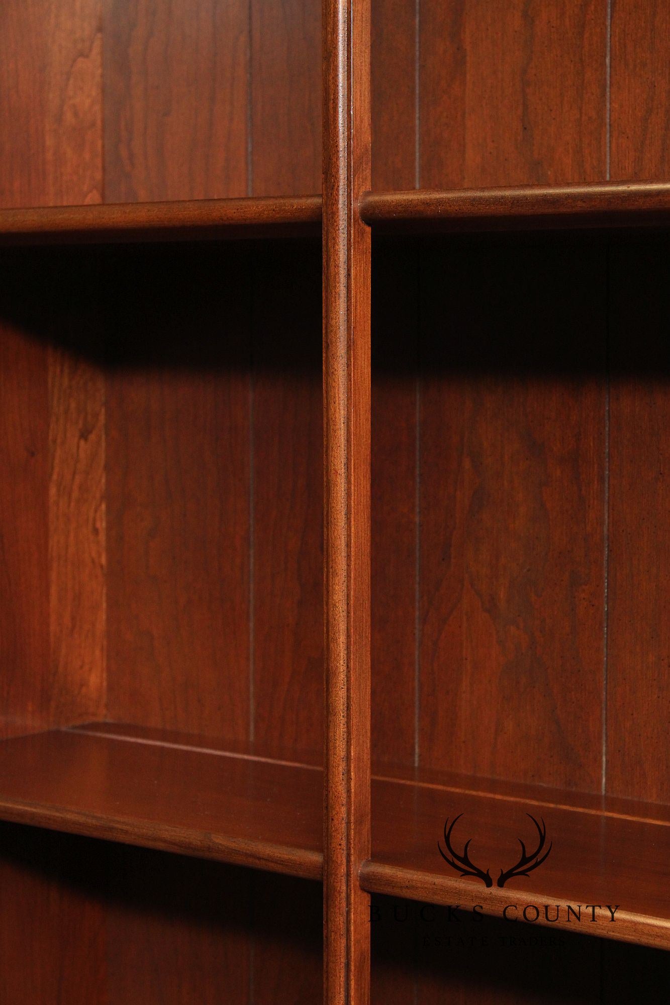 Kling Colonial Style Cherry Stepback Bookcase Cabinet