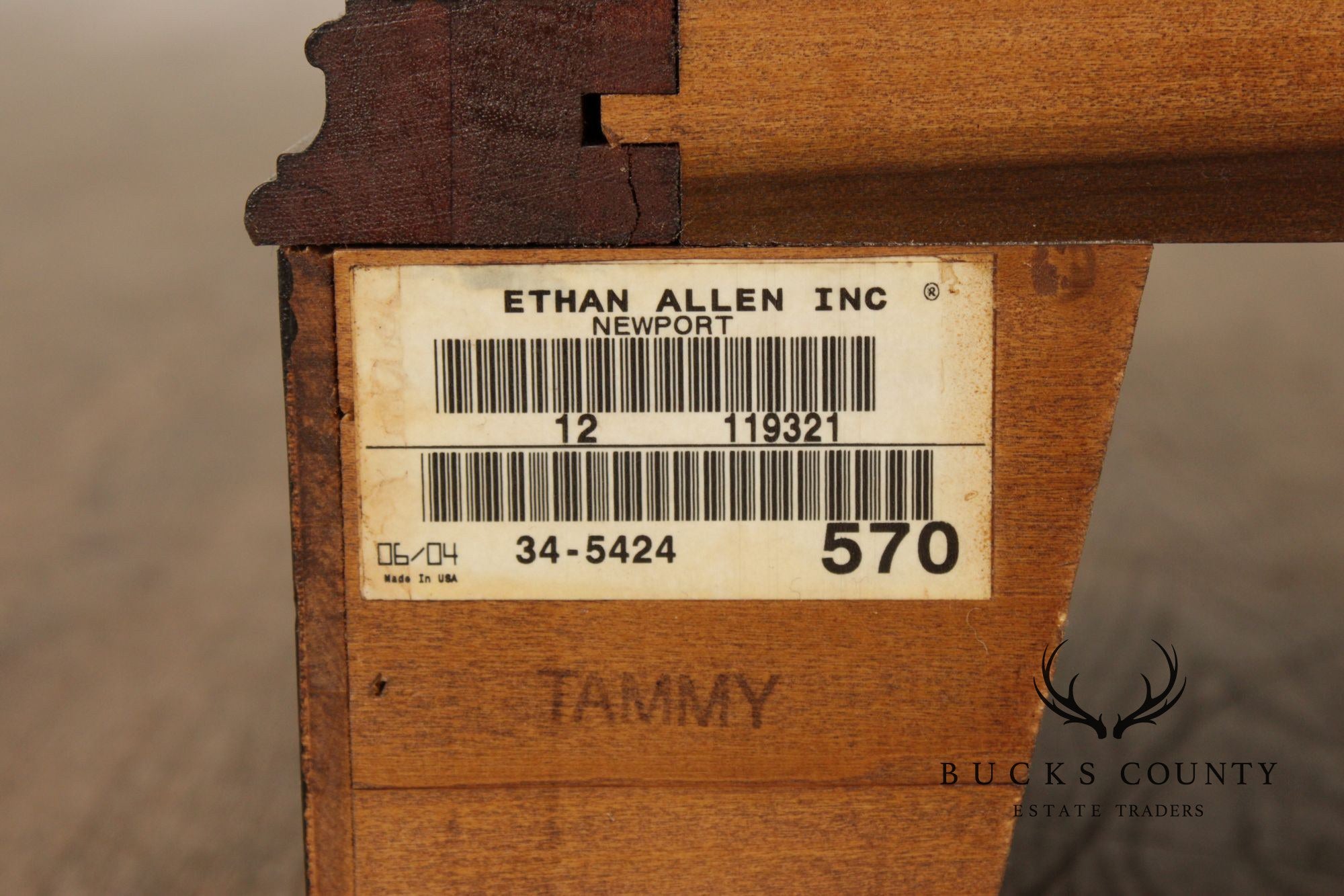 Ethan Allen Newport Collection Lambert Mahogany Three Tier Chest