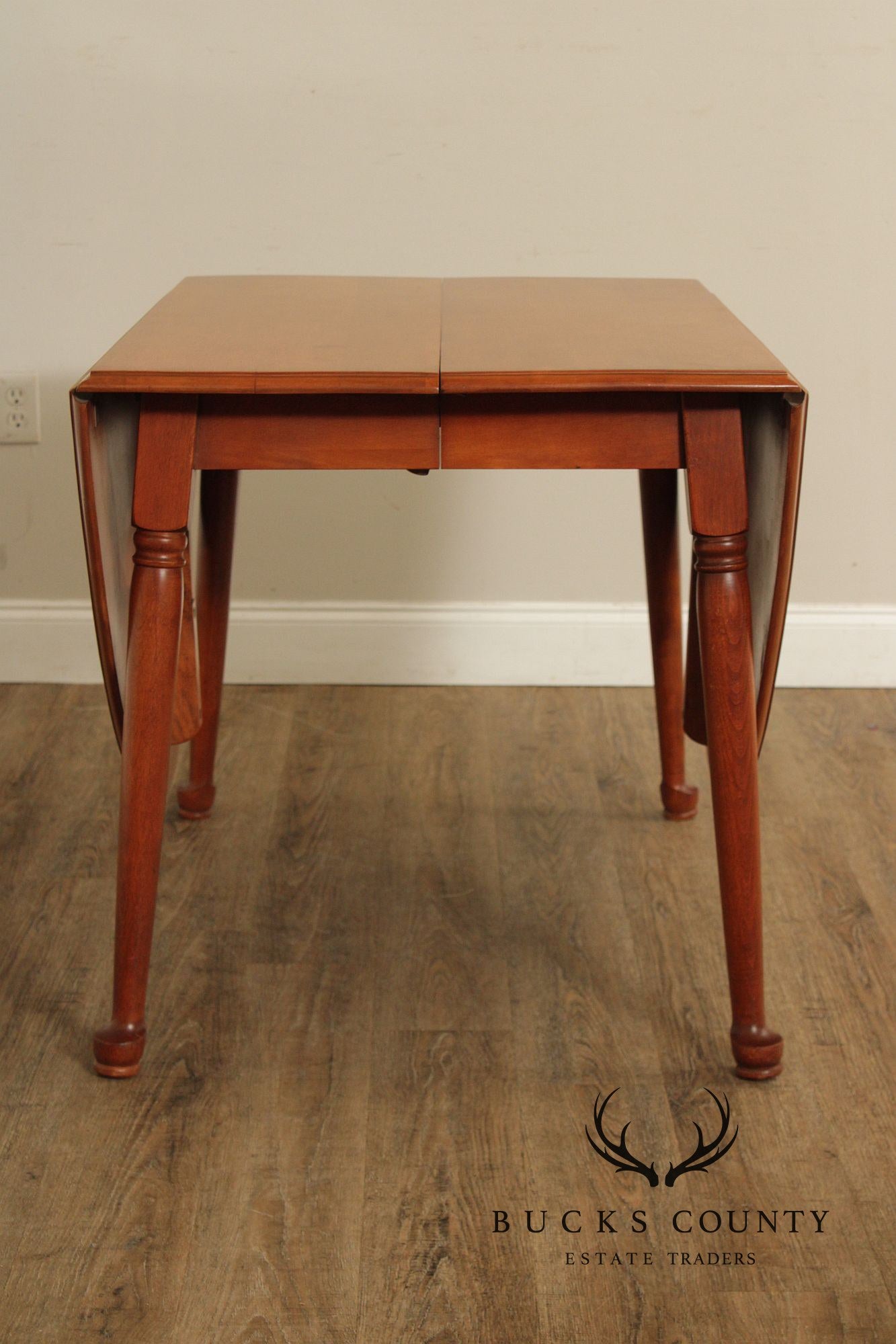 Vintage Cushman Colonial Creations Maple Drop Leaf Dining Table With 2 Leaves