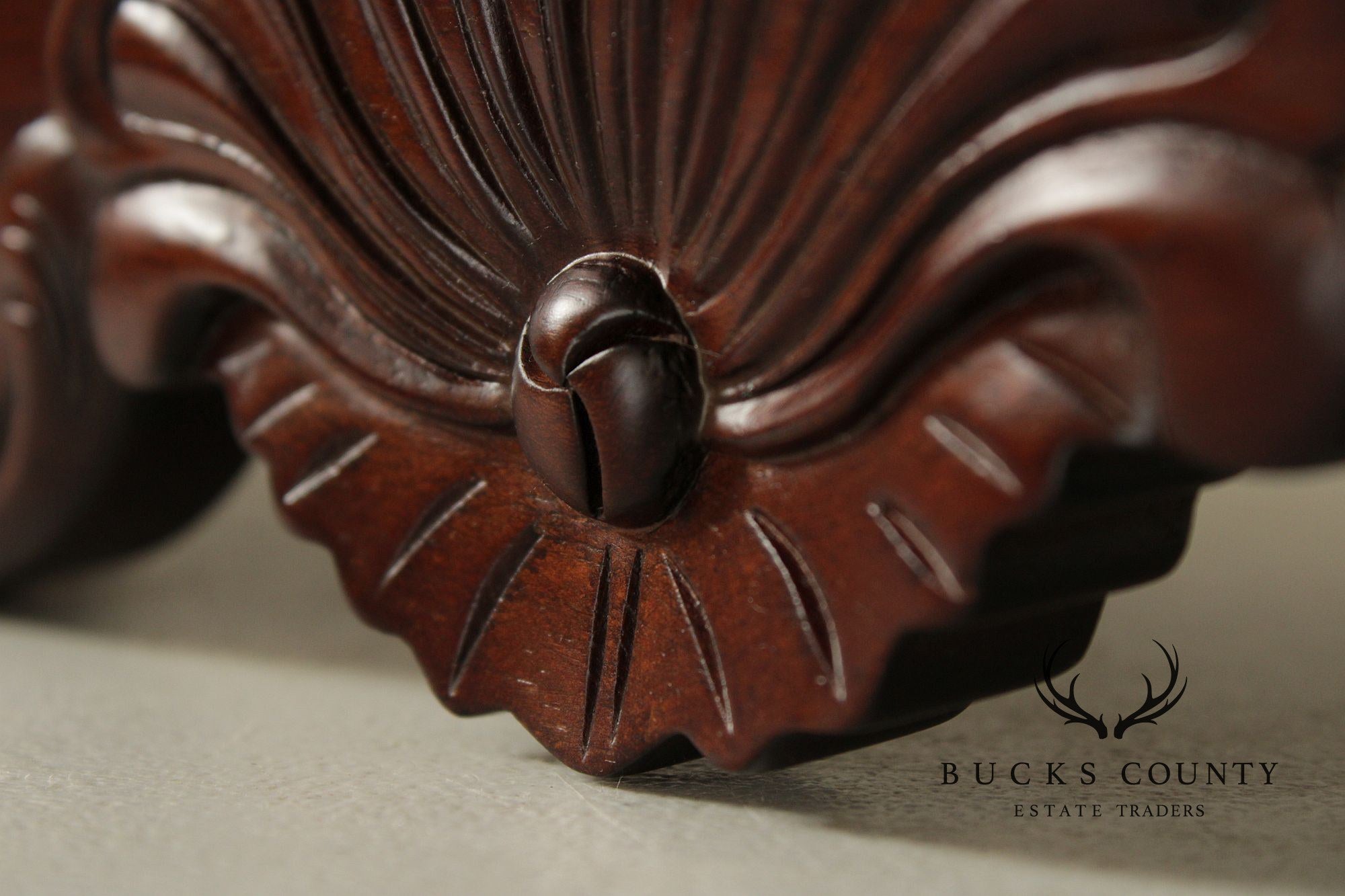 Chippendale Style Shell-Carved Mahogany Wall Shelf