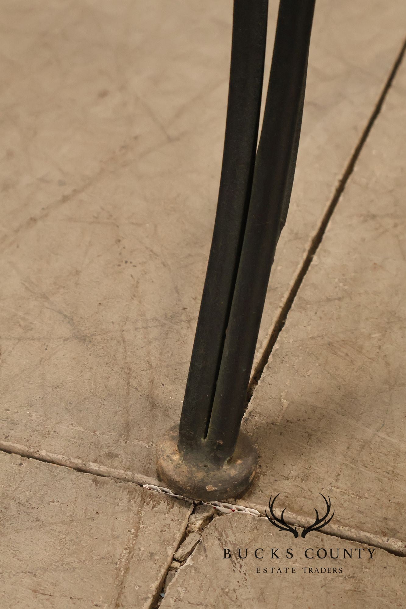 Vintage Glass Top Wrought Iron Patio Table