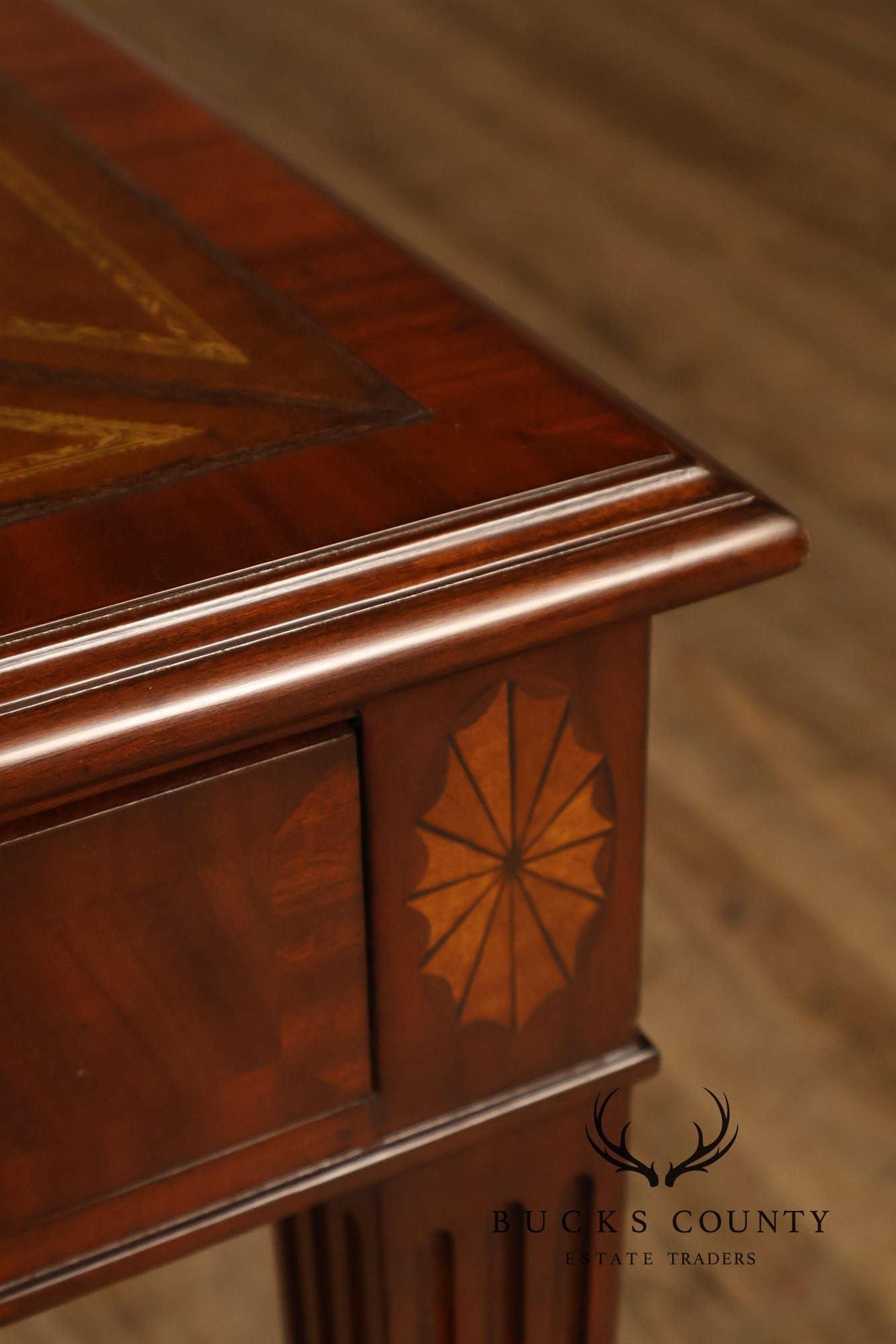 Scarborough House Federal Style Inlaid Mahogany Square Game Table