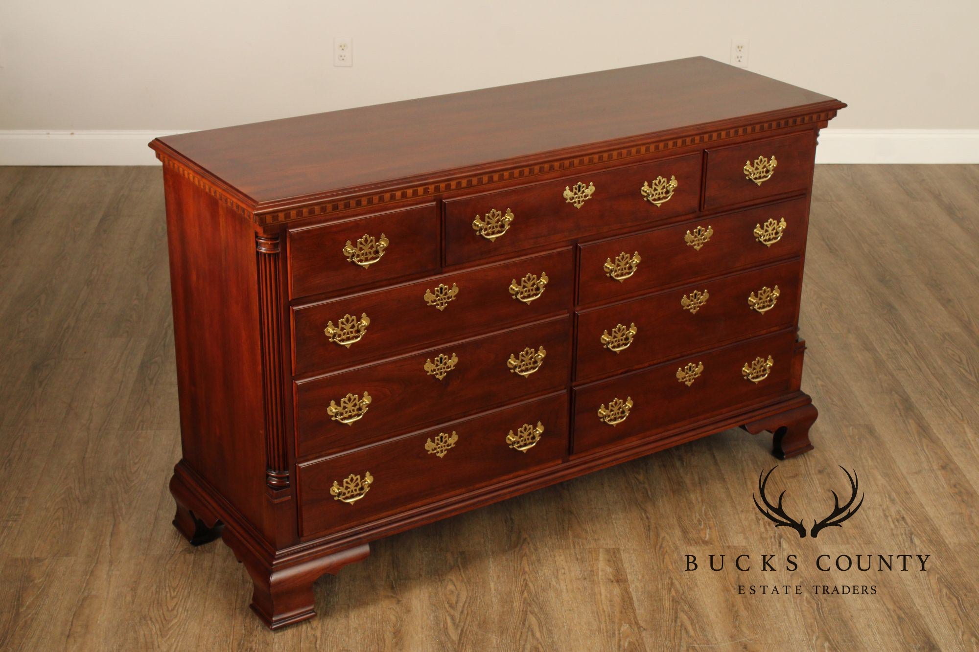 Statton Chippendale Style Cherry Dresser