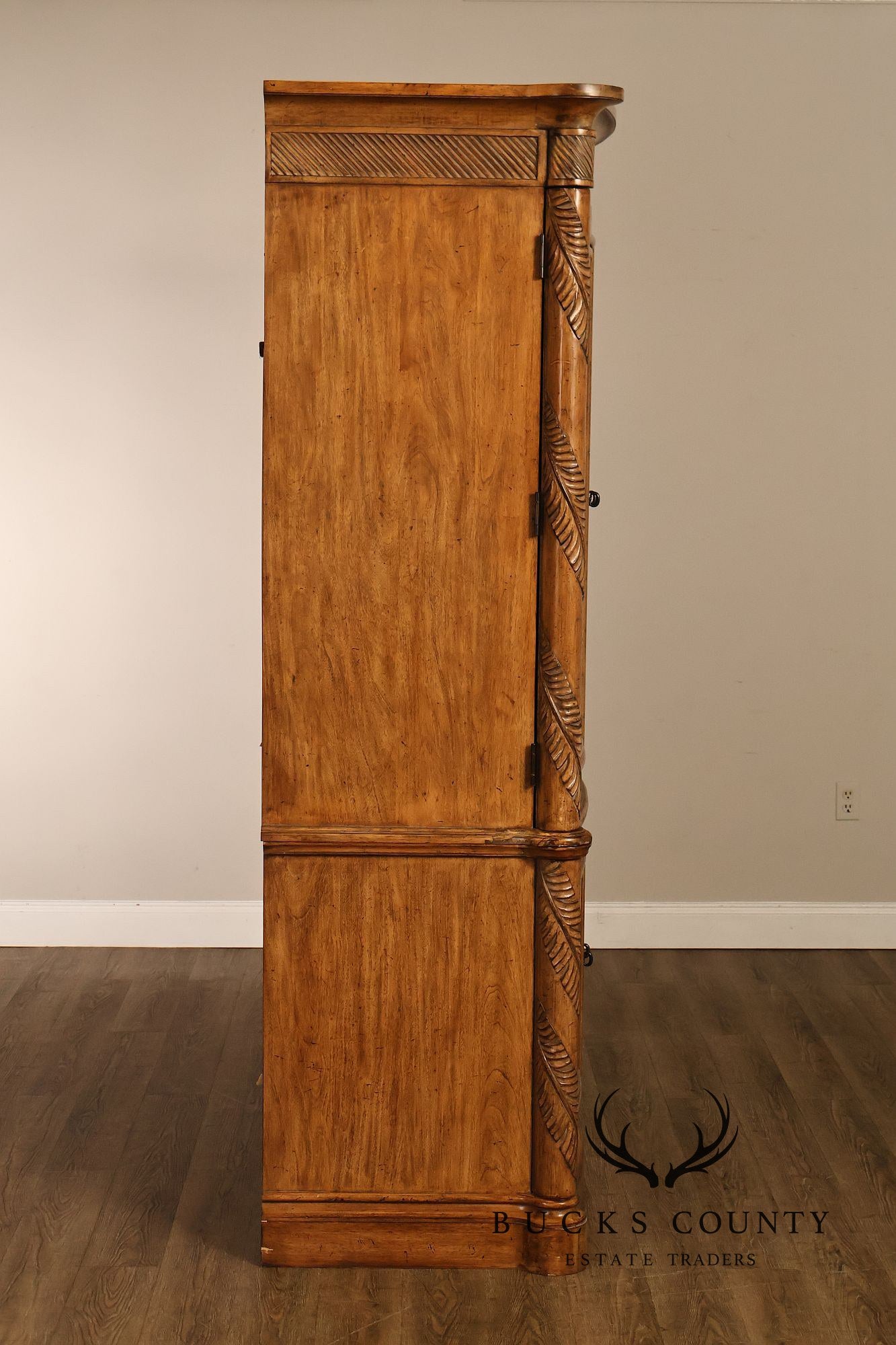 Tommy Bahama Home By Lexington Bow Front Linen Press Storage Armoire Cabinet