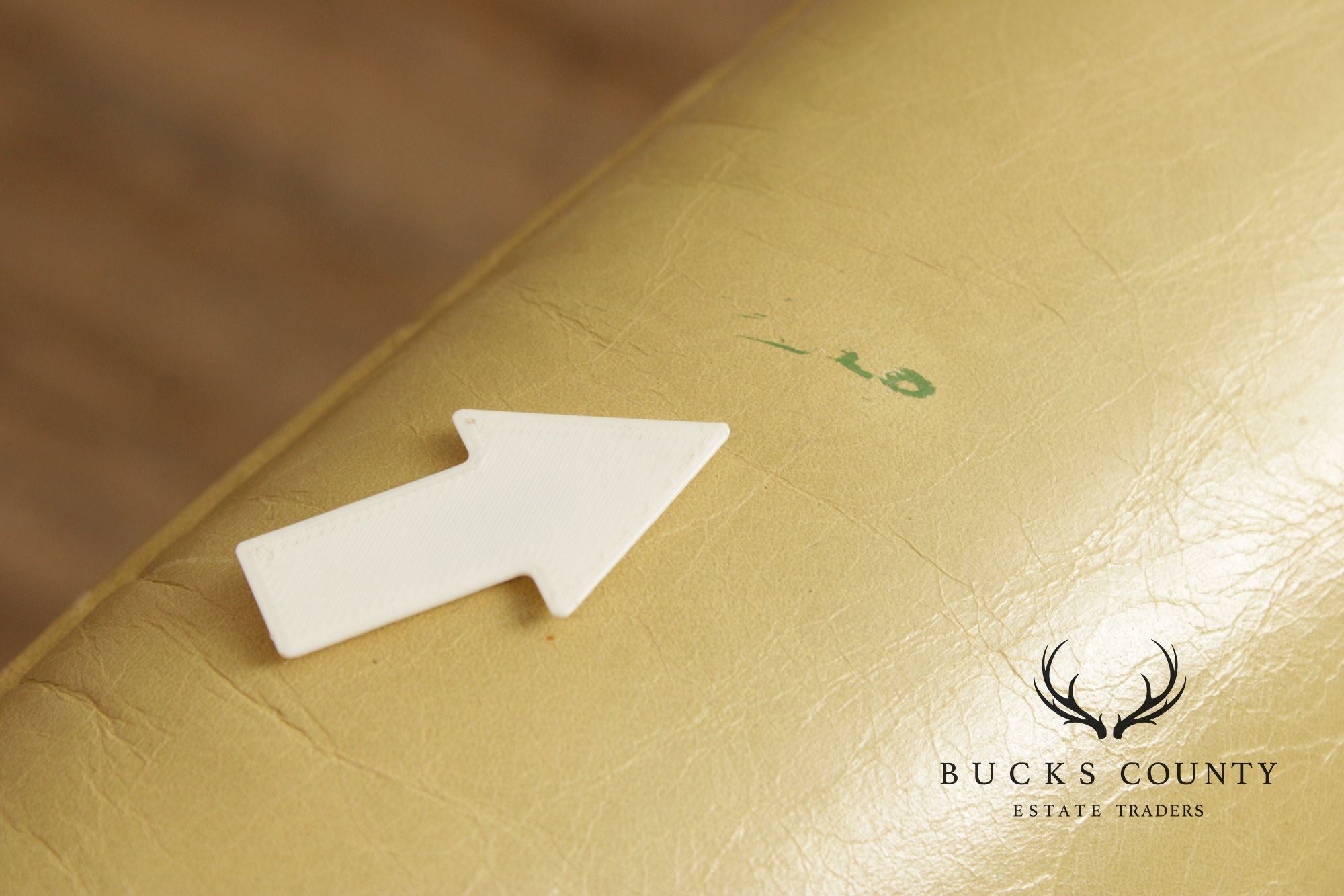 Pair Of Contemporary Style Yellow Leather Lounge Chairs