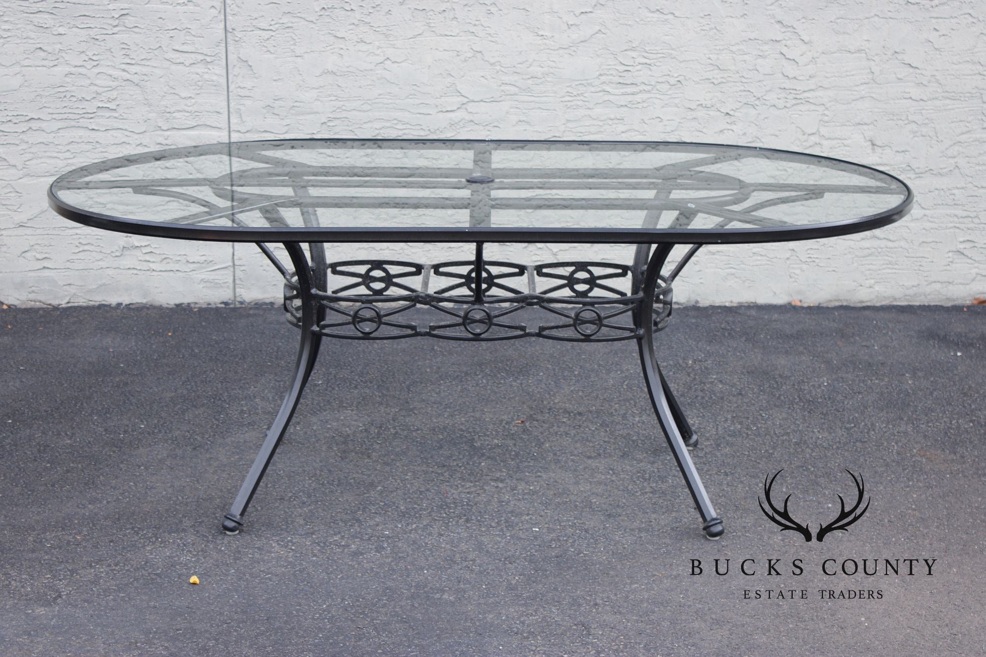 Woodard Delphi Collection Cast Aluminum Outdoor Patio Dining Table With Six Chairs Set