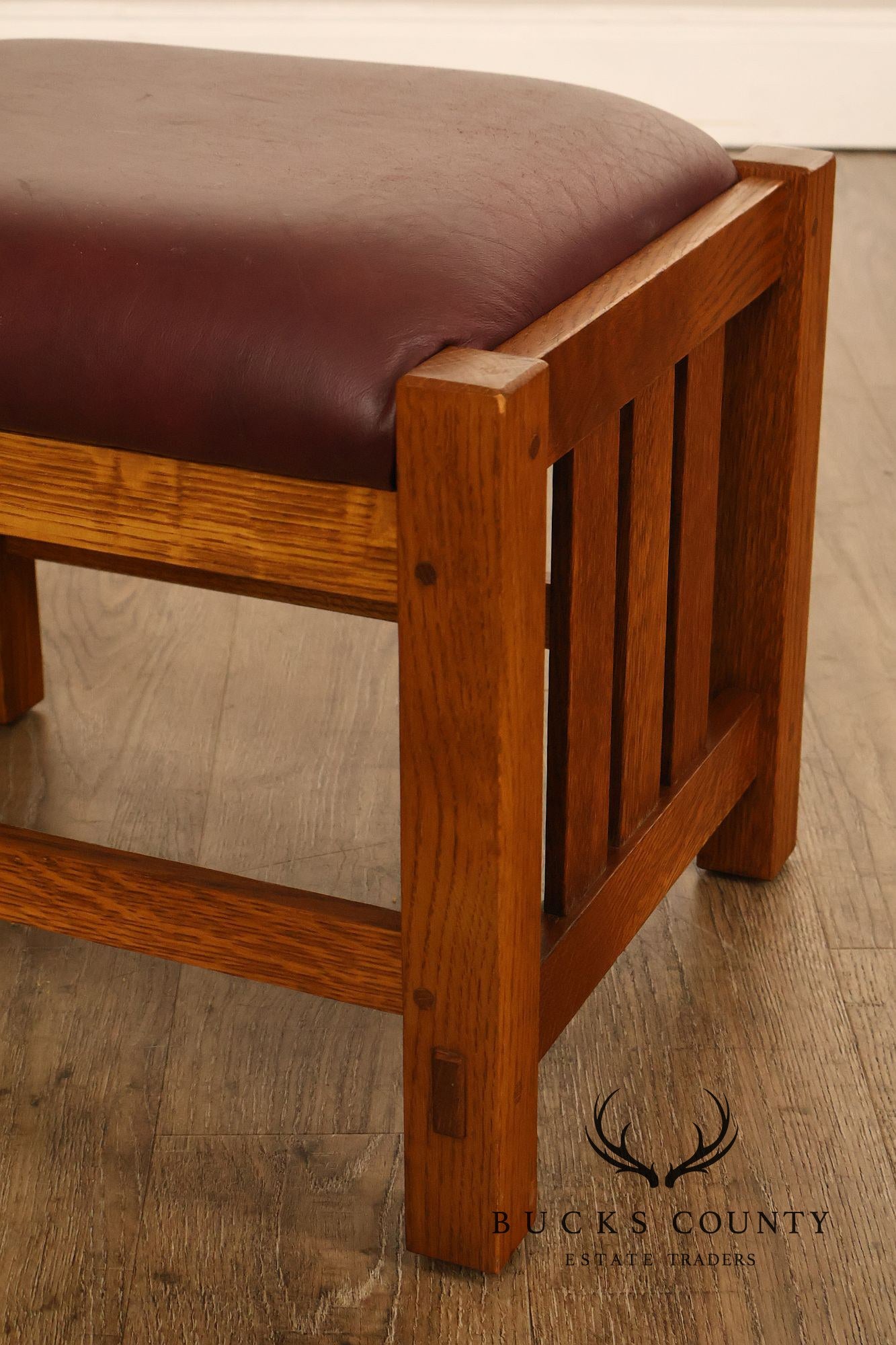 Stickley Mission Collection Oak Spindle Footstool