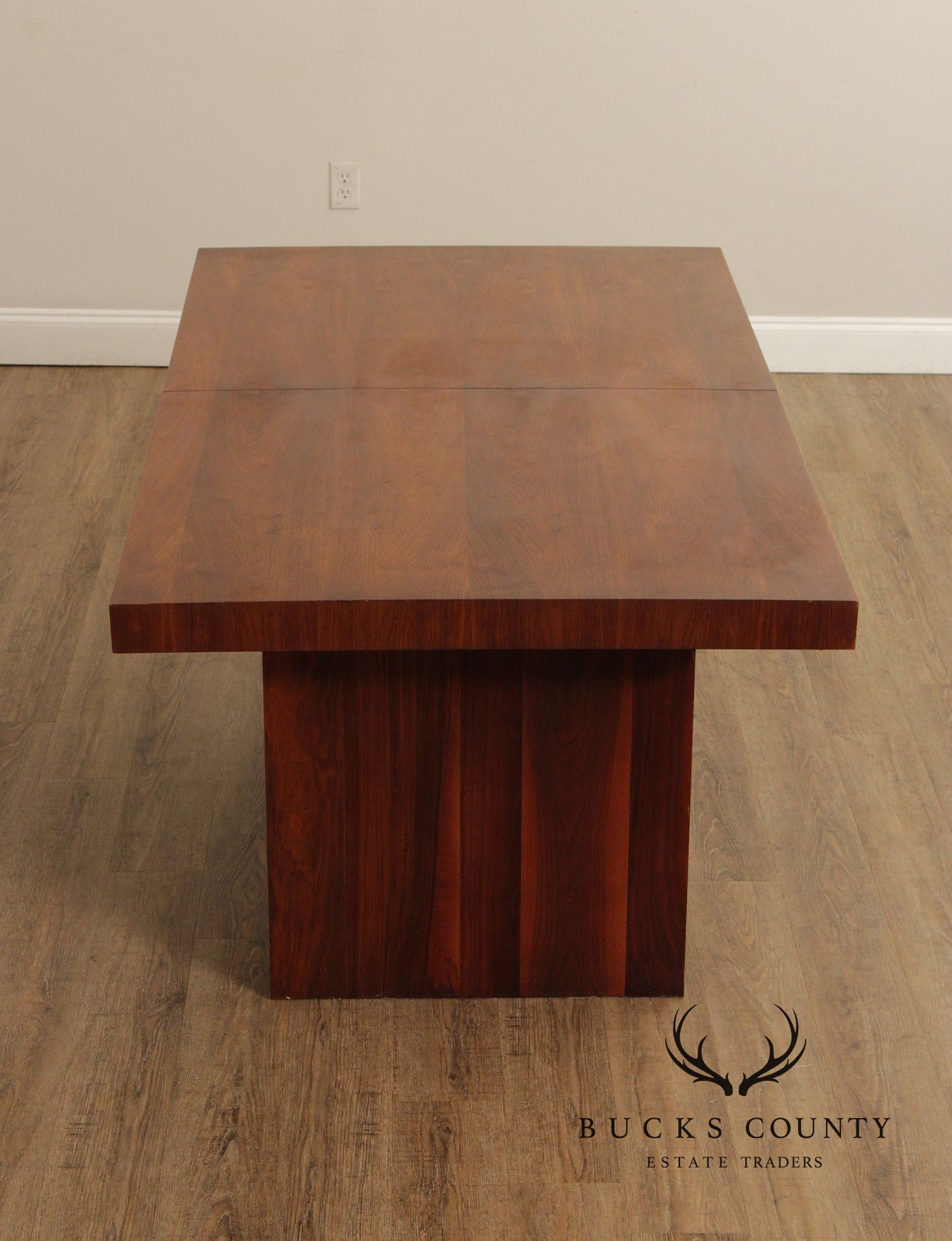 Mid Century Modern Walnut Expandable Dining Table