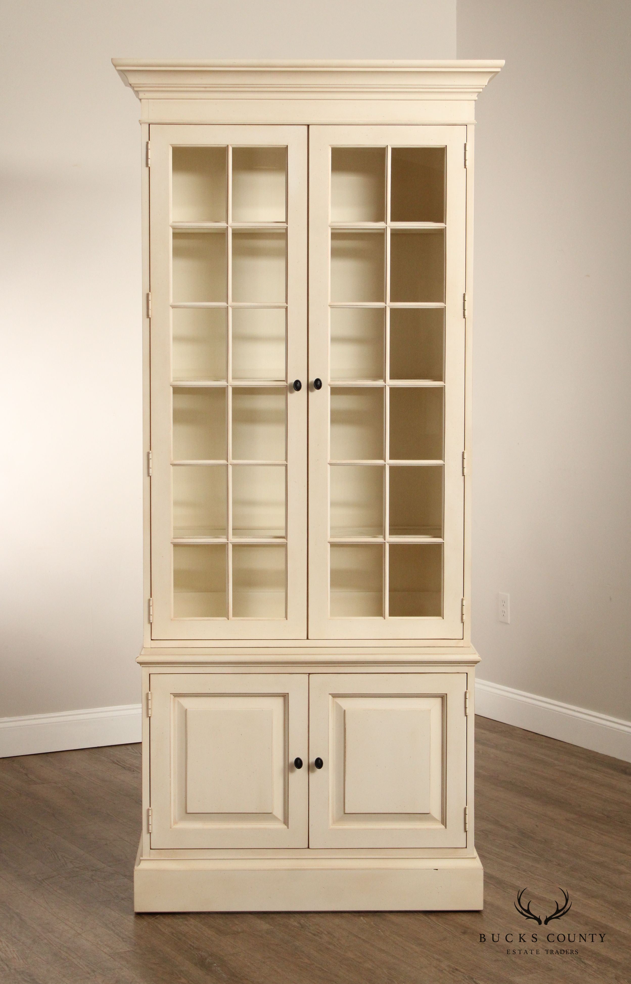 Ethan Allen 'Legacy' Collection Tall Painted Display Bookcase