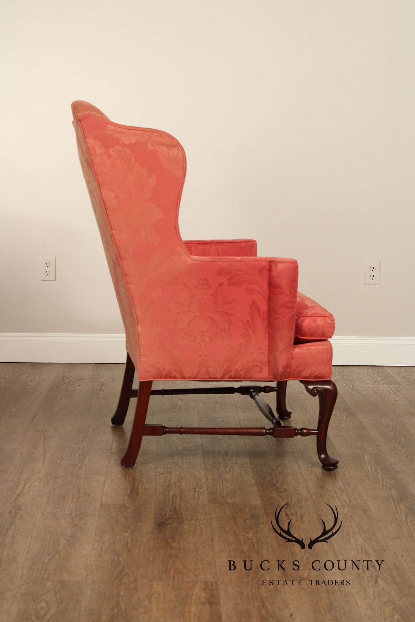 Southwood Queen Anne Style Mahogany Wing Chair